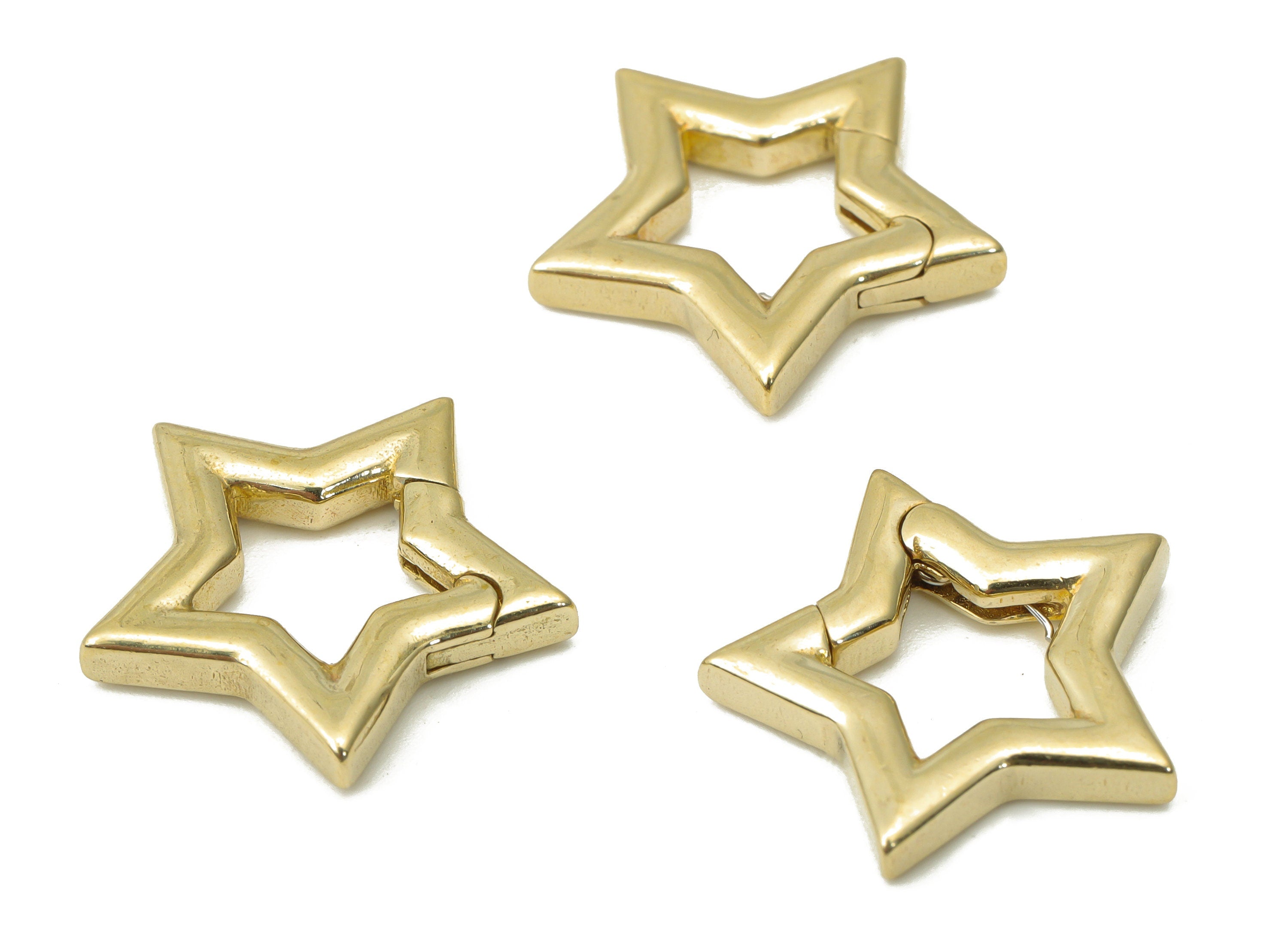 Raw Brass Star Lobster Claw - Brass Non Trigger Clasps - Brass Star Clasp – Jewelry Making Supplies - 17.04x16.06x2.63mm - PP5224 - DOMEDBAZAAR
