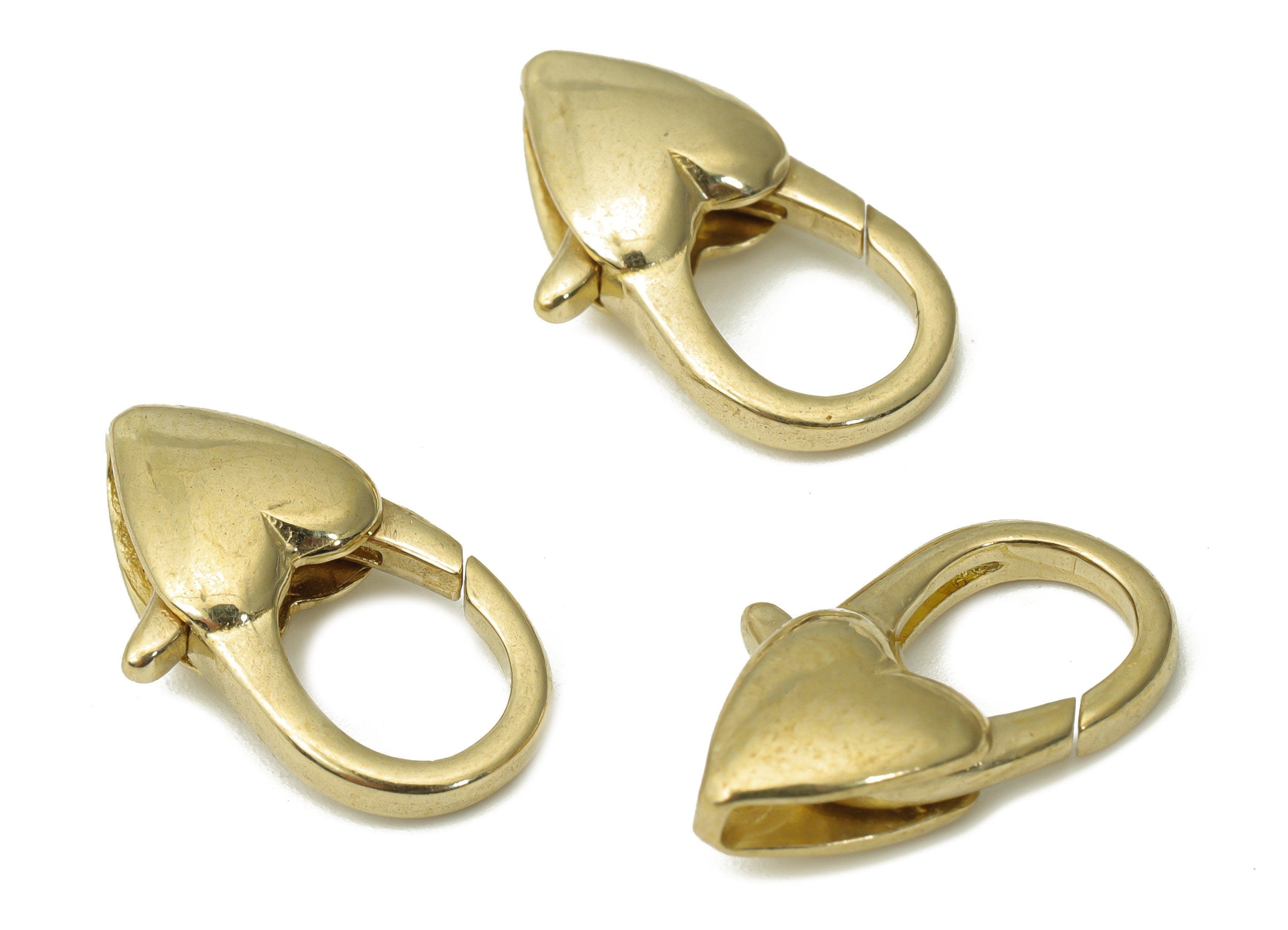 Raw Brass Heart Lobster Claw - Brass Trigger Clasps – Jewelry Clasps - Brass Parrot Clasps - Jewelry Supplies - 18x10.03x4.92mm - PP5261 - DOMEDBAZAAR