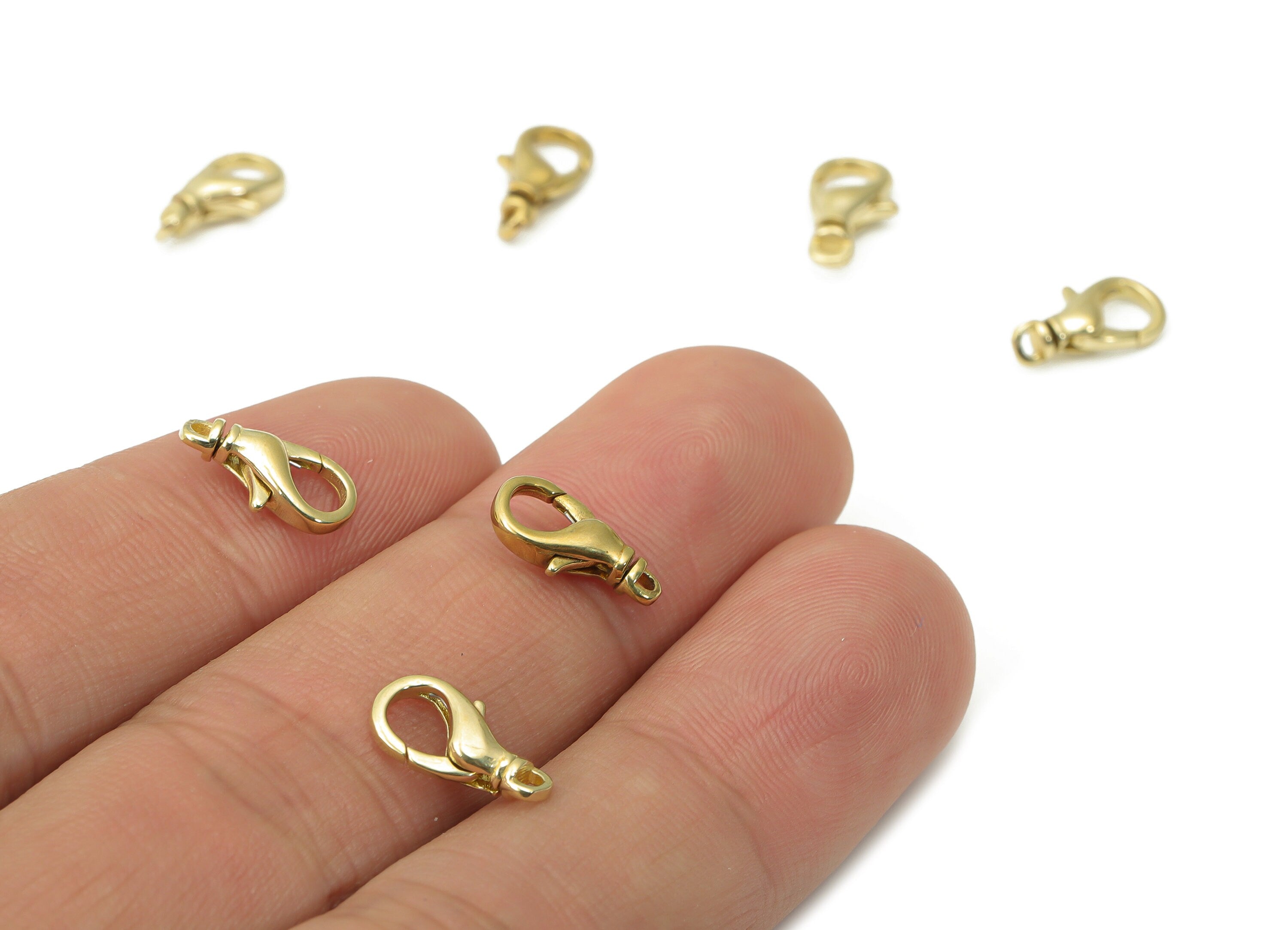 Raw Brass Lobster Claw - Brass Trigger Clasps – Jewelry Clasps - Brass Parrot Clasps - Jewelry Making Supplies - 12.06x5.9x3.25mm - PP5257 - DOMEDBAZAAR