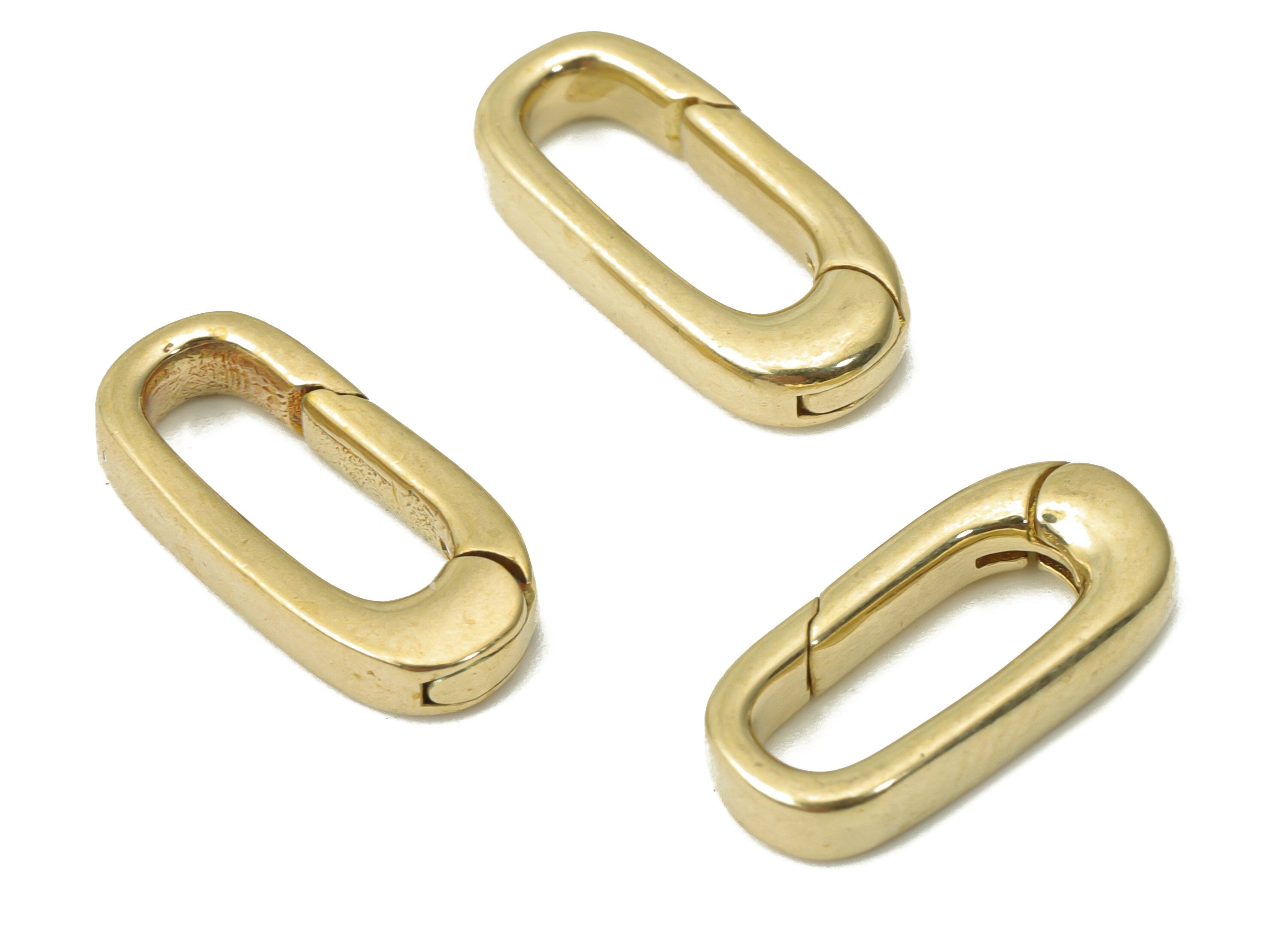 Raw Brass Long Oval Lobster Claw - Brass Non Trigger Clasps - Brass Oval Clasp – Jewelry Making Supplies - 14.8x6.74x2.6mm - PP5236 - DOMEDBAZAAR