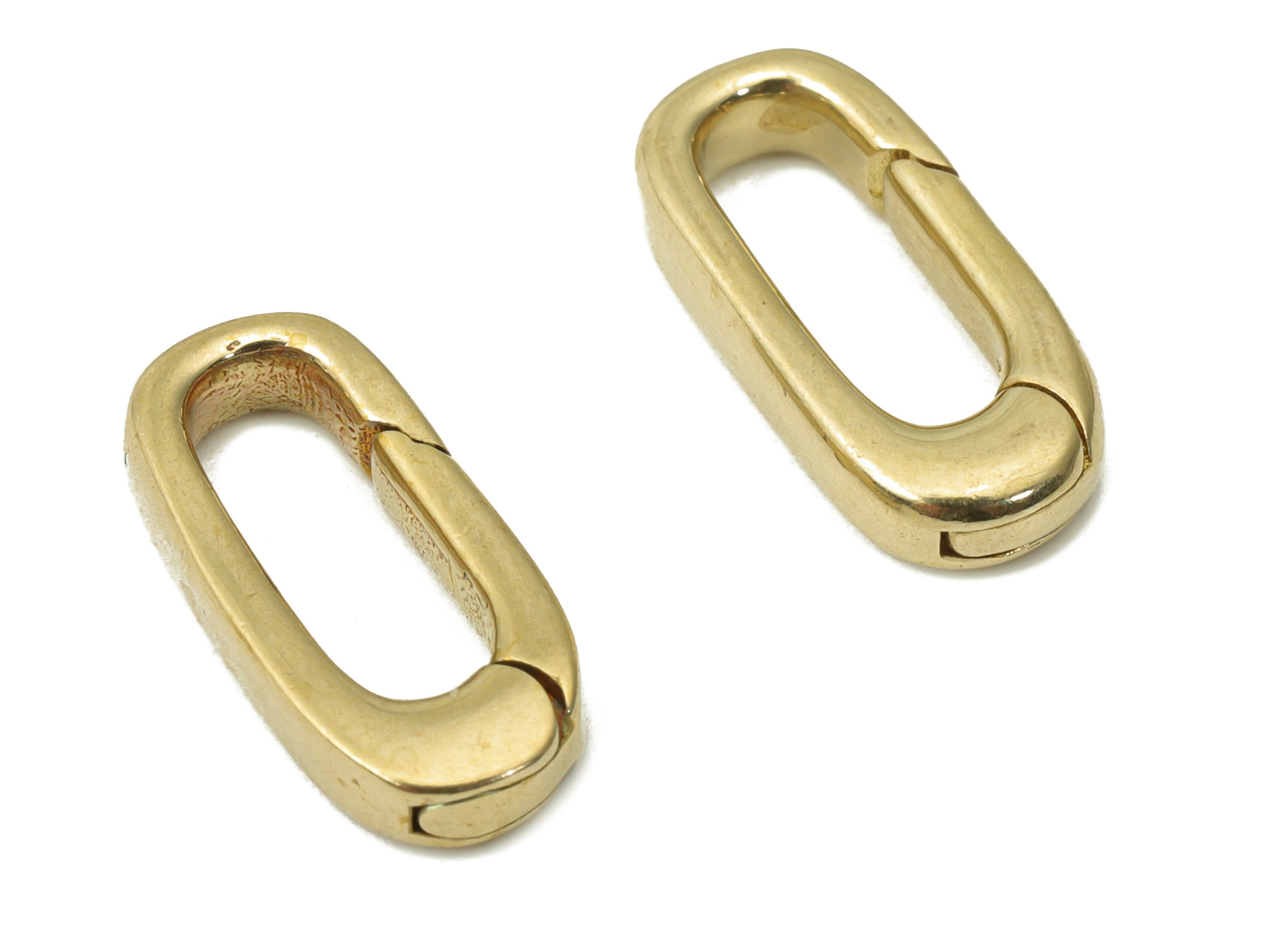 Raw Brass Long Oval Lobster Claw - Brass Non Trigger Clasps - Brass Oval Clasp – Jewelry Making Supplies - 14.8x6.74x2.6mm - PP5236 - DOMEDBAZAAR