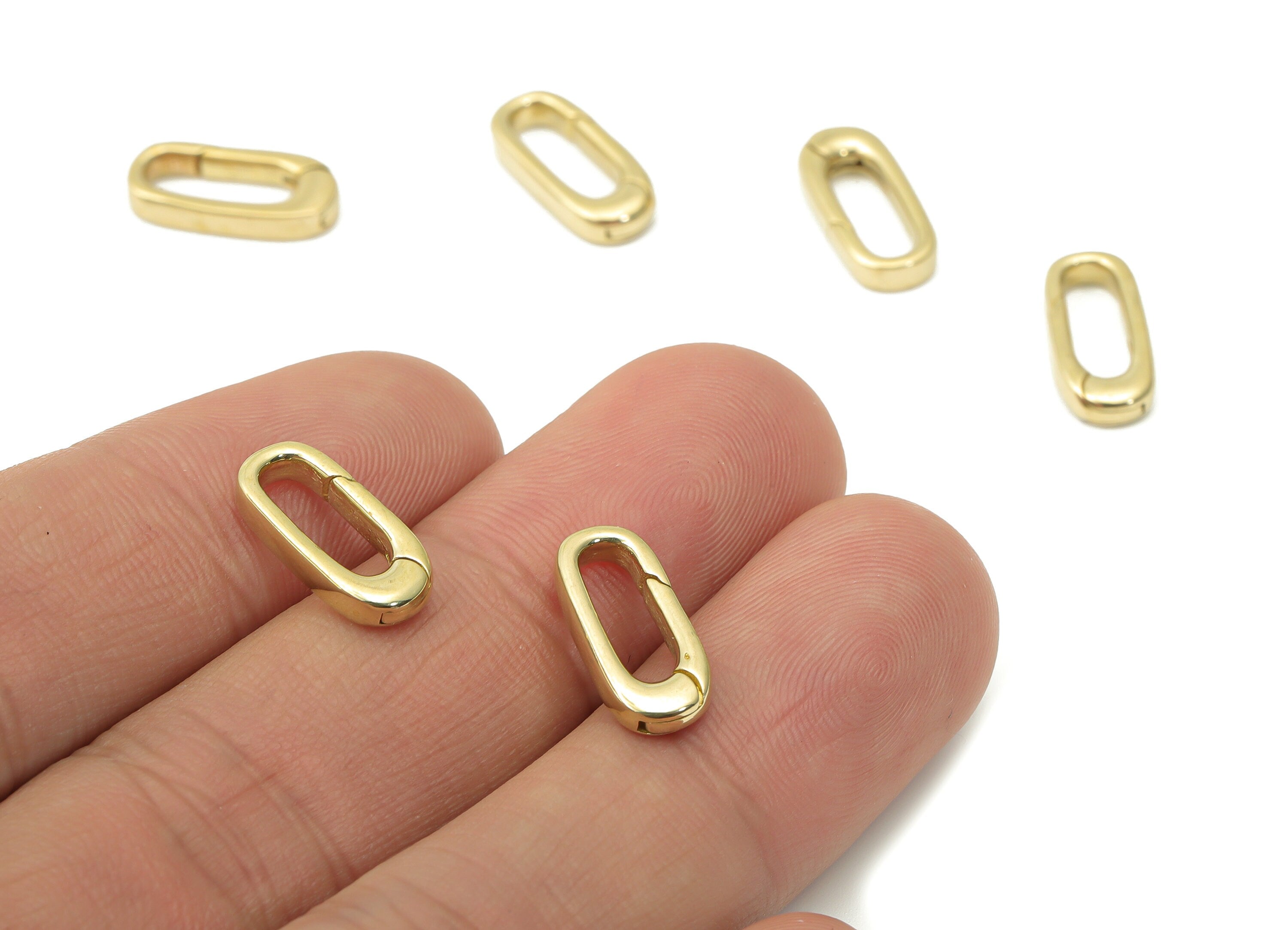 Raw Brass Long Oval Lobster Claw - Brass Non Trigger Clasps - Brass Oval Clasp – Jewelry Making Supplies - 14.8x6.74x2.6mm - PP5236 - DOMEDBAZAAR