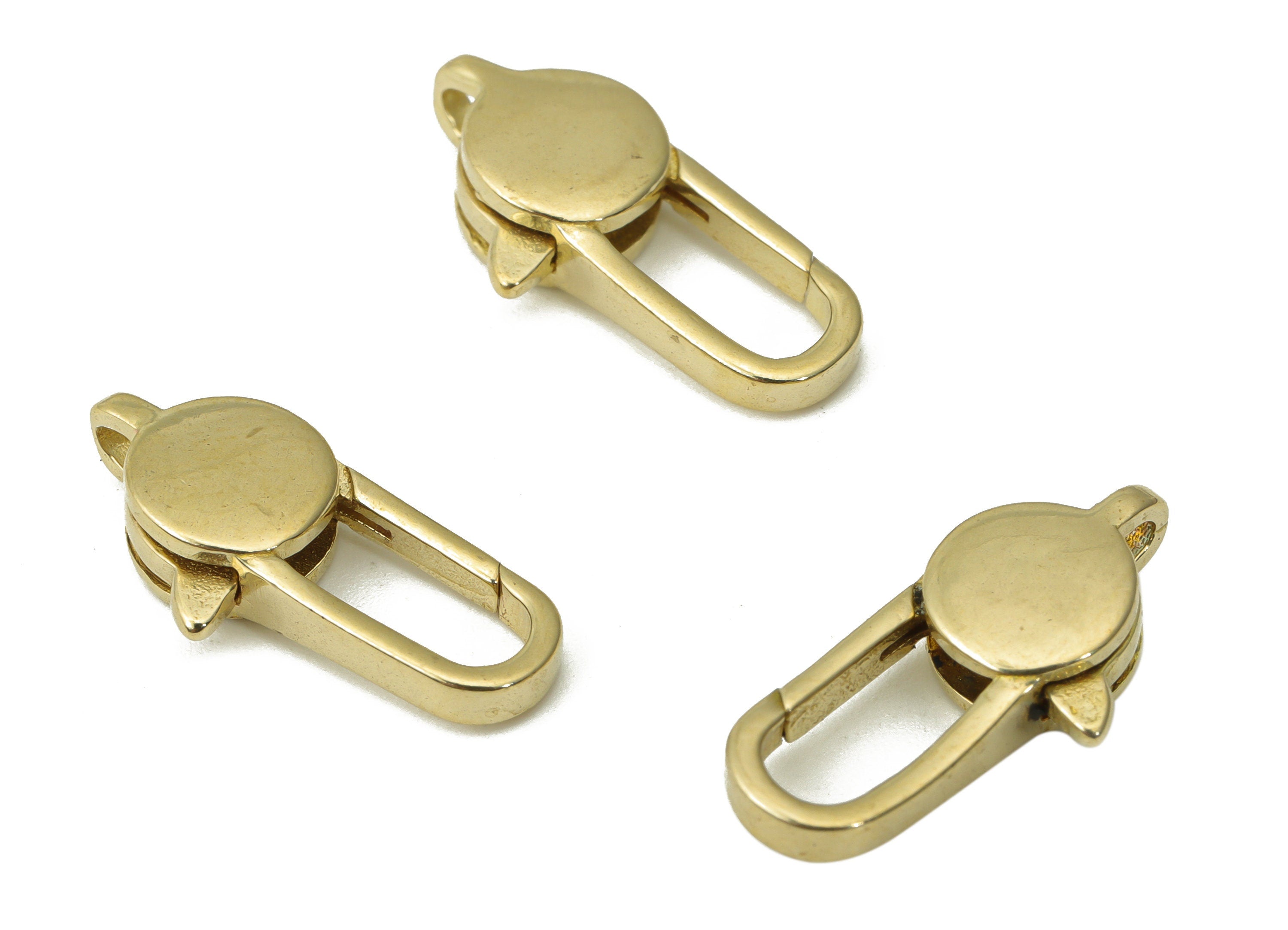 Raw Brass Round Lobster Claw - Brass Trigger Clasps – Jewelry Clasps - Brass Parrot Clasps - Jewelry Supplies - 19.8x8.87x4.16mm - PP5231 - DOMEDBAZAAR