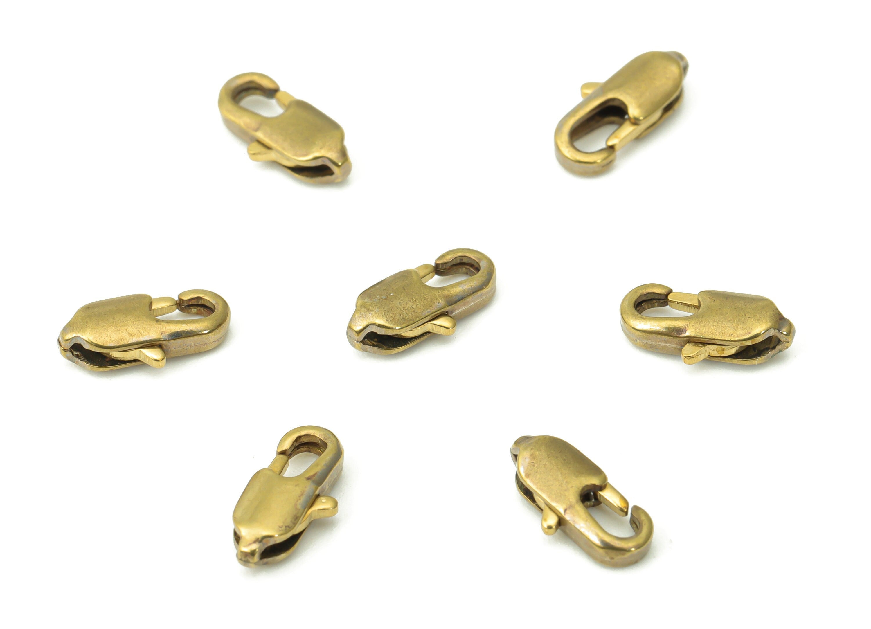 Raw Brass Lobster Claw - Brass Trigger Clasps – Jewelry Clasps - Brass Parrot Clasps - Jewelry Making Supplies - 8.88x4.12x2.39mm - PP5239 - DOMEDBAZAAR