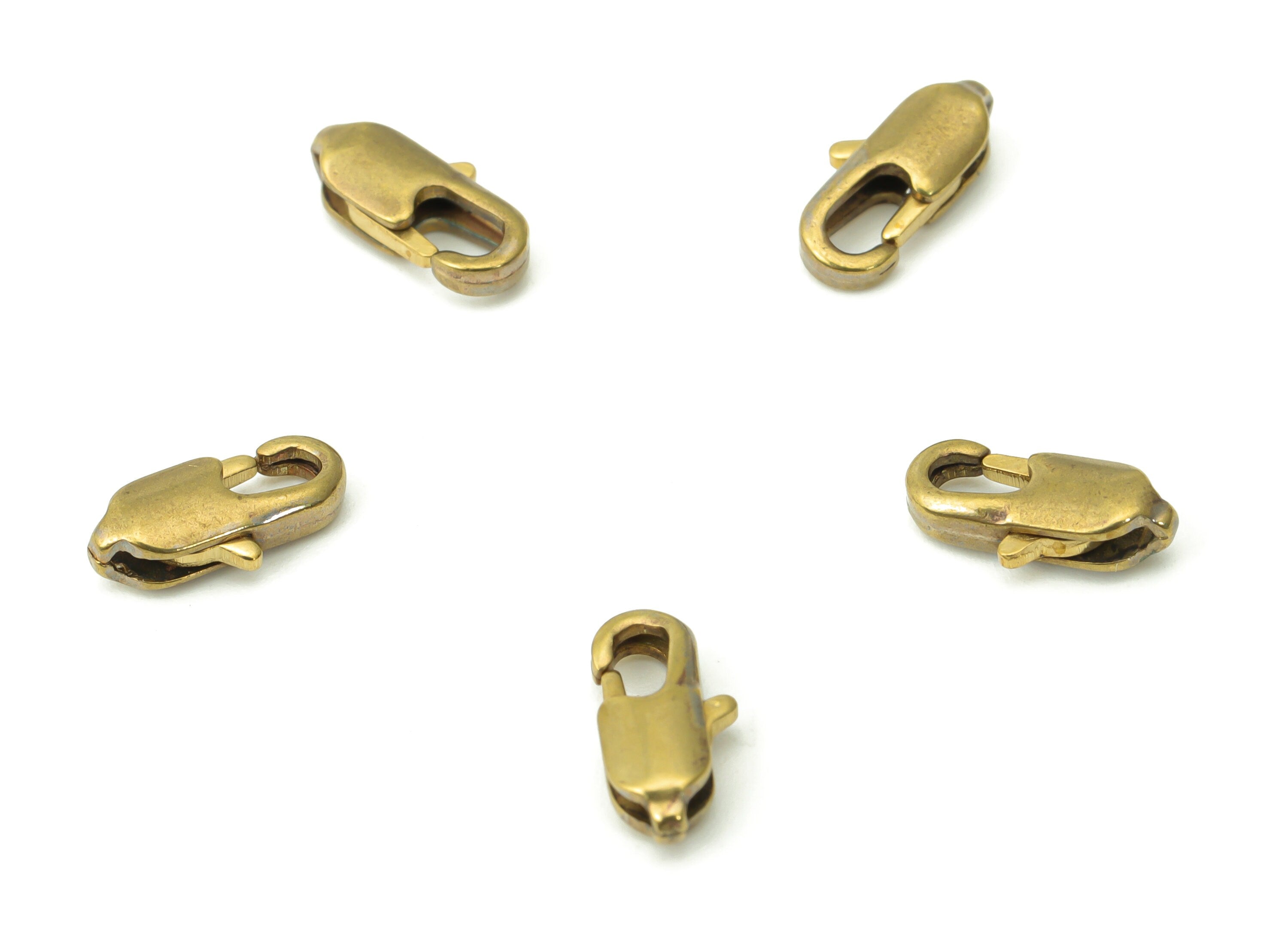 Raw Brass Lobster Claw - Brass Trigger Clasps – Jewelry Clasps - Brass Parrot Clasps - Jewelry Making Supplies - 8.88x4.12x2.39mm - PP5239 - DOMEDBAZAAR