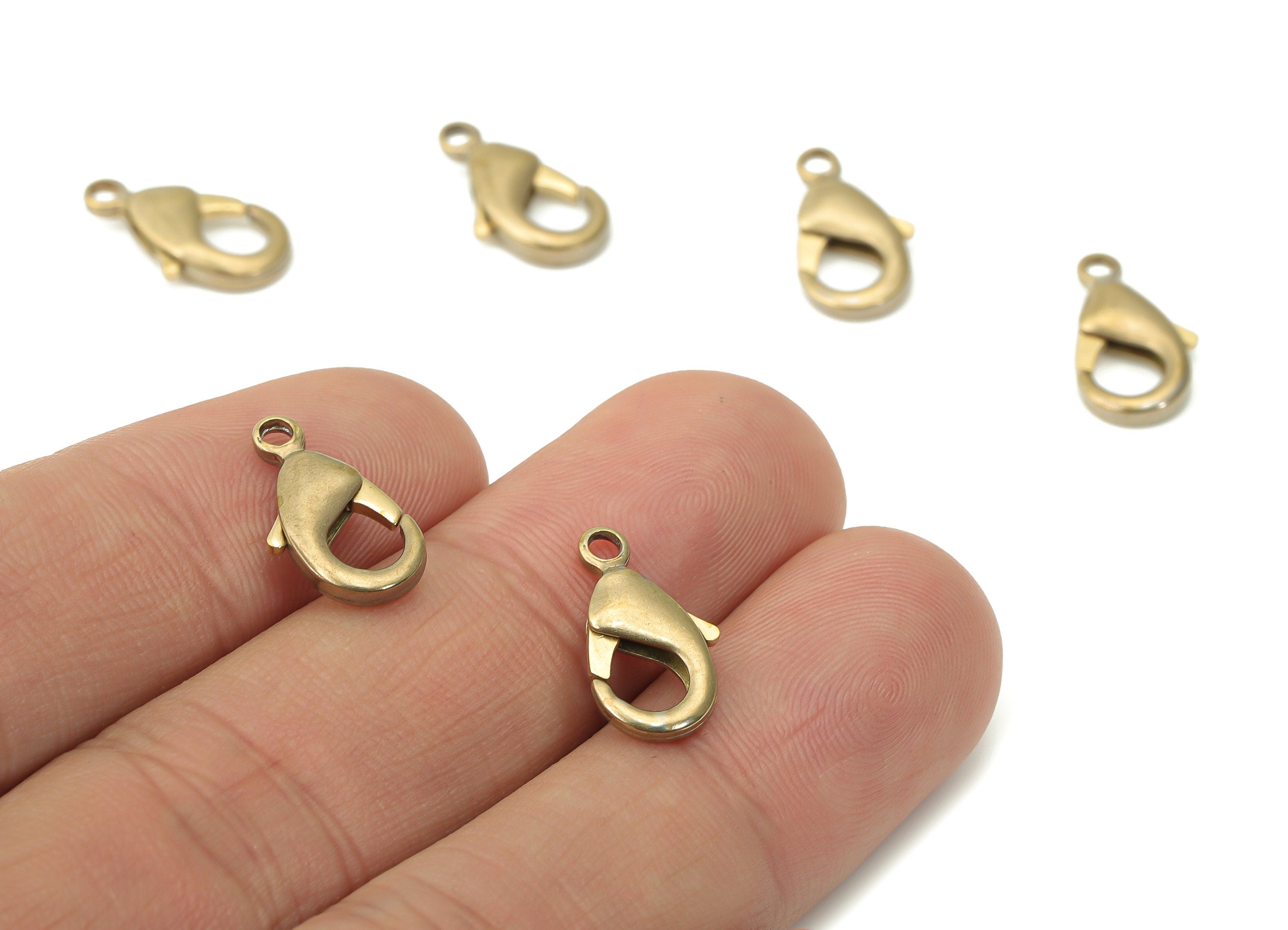 Raw Brass Lobster Claw - Brass Trigger Clasps – Jewelry Clasps - Brass Parrot Clasps - Jewelry Making Supplies - 15.12x8.08x3.08mm - PP5244 - DOMEDBAZAAR