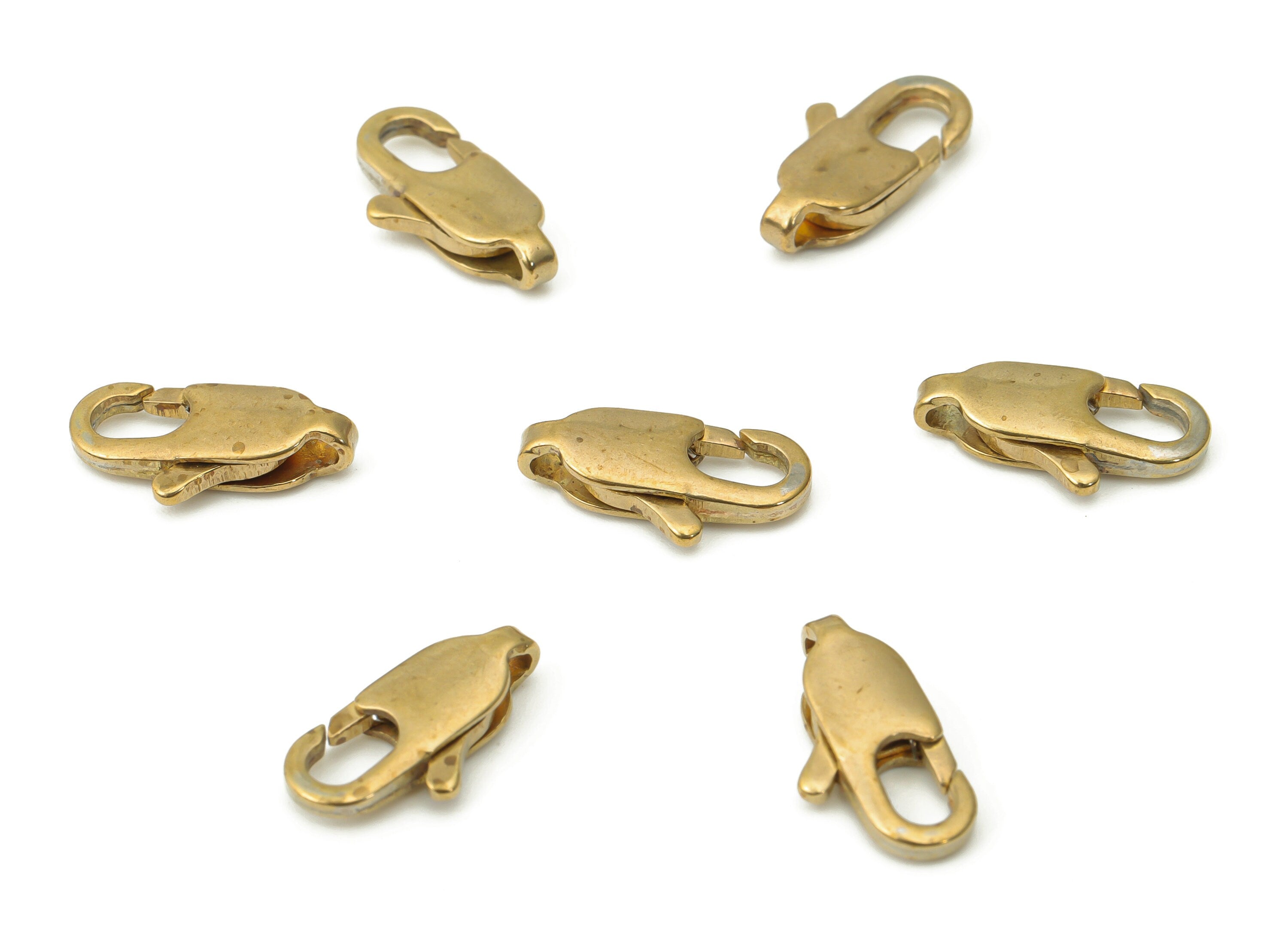 Brass Lobster Clasps – Raw Brass Lobster Claw Clasp – Infinity Lobster Clasp – Parrot Clasp – Jewelry Supplies - 13.71x7.18x3.1mm - PP5242 - DOMEDBAZAAR