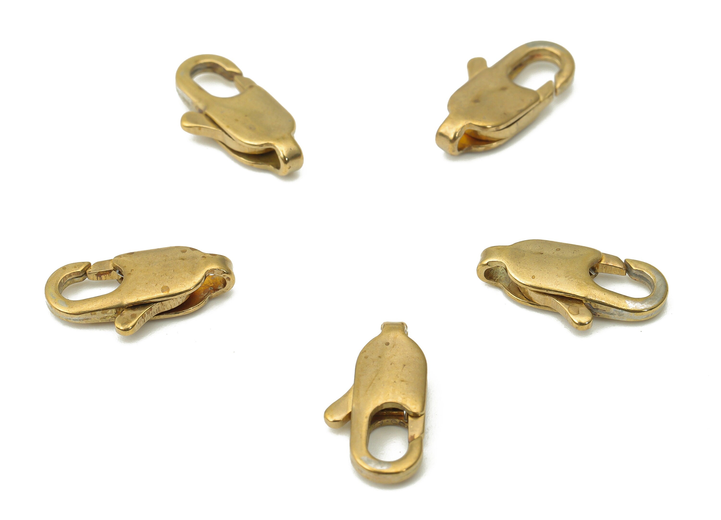 Brass Lobster Clasps – Raw Brass Lobster Claw Clasp – Infinity Lobster Clasp – Parrot Clasp – Jewelry Supplies - 13.71x7.18x3.1mm - PP5242 - DOMEDBAZAAR