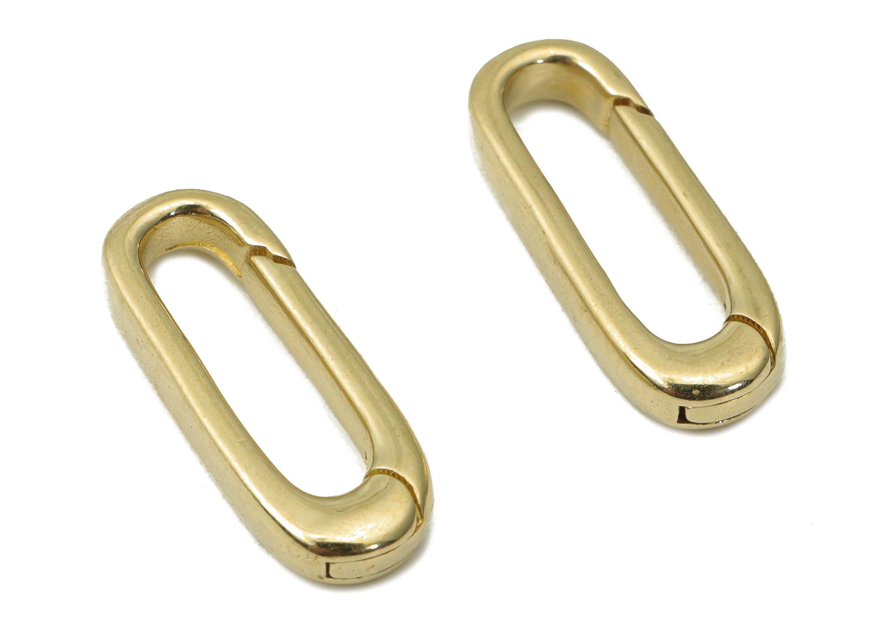 Raw Brass Long Oval Lobster Claw - Brass Trigger Clasps - Brass Oval Clasp – Jewelry Making Supplies - 18.11x6.72x2.62mm - PP5264 - DOMEDBAZAAR