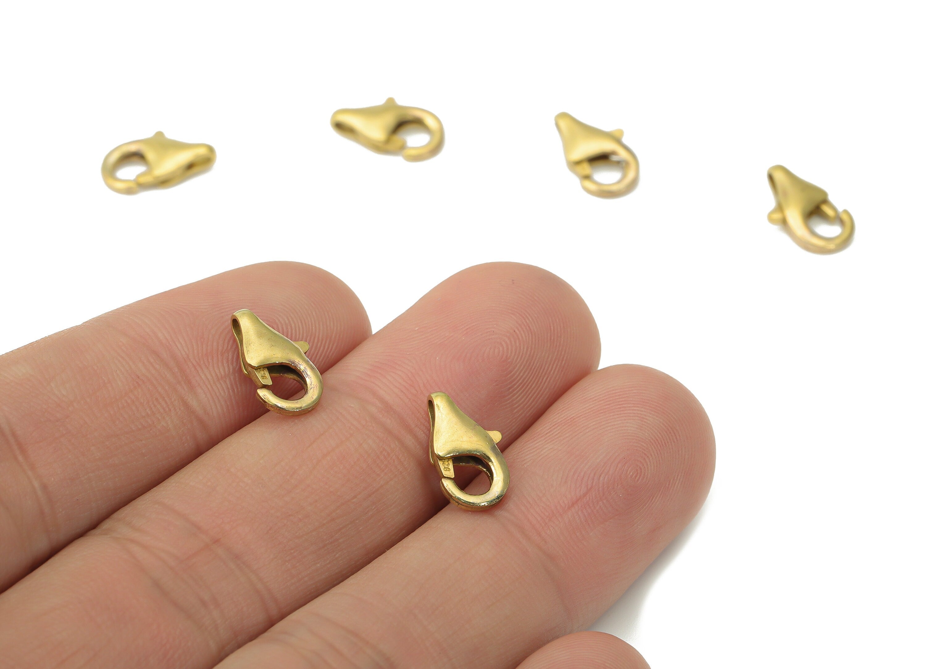 Raw Brass Lobster Claw - Brass Trigger Clasps – Jewelry Clasps - Brass Parrot Clasps - Jewelry Making Supplies - 11.82x6.62x3.05mm - PP5241 - DOMEDBAZAAR