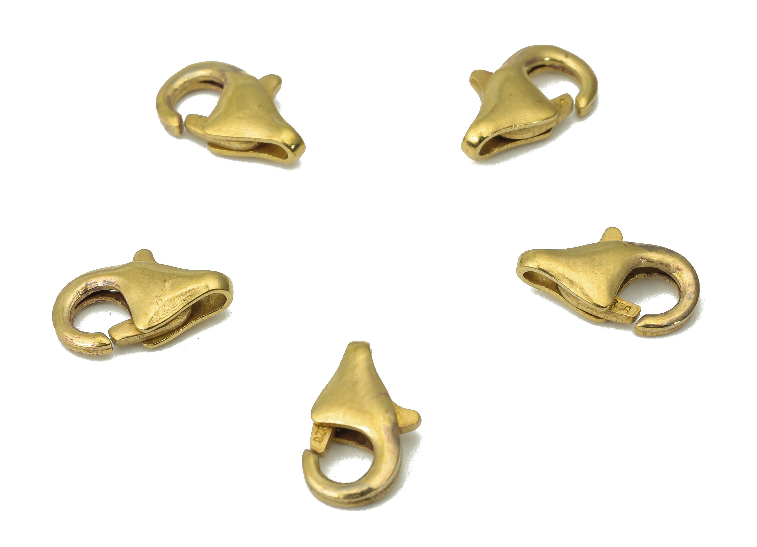 Raw Brass Lobster Claw - Brass Trigger Clasps – Jewelry Clasps - Brass Parrot Clasps - Jewelry Making Supplies - 11.82x6.62x3.05mm - PP5241 - DOMEDBAZAAR