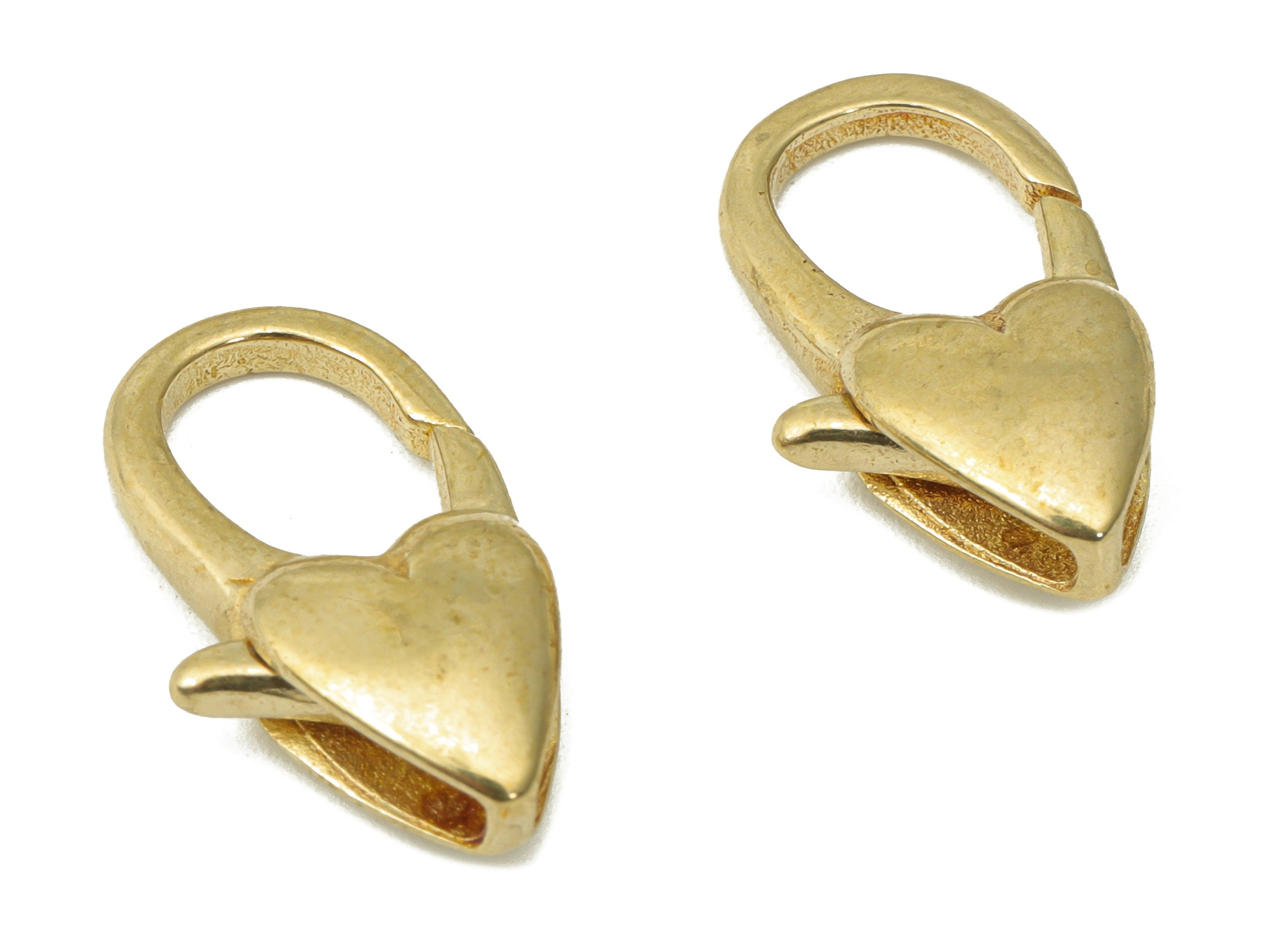 Raw Brass Heart Lobster Claw - Brass Trigger Clasps – Jewelry Clasps - Brass Parrot Clasps - Jewelry Supplies - 17.85x9.98x4.79mm - PP5250 - DOMEDBAZAAR