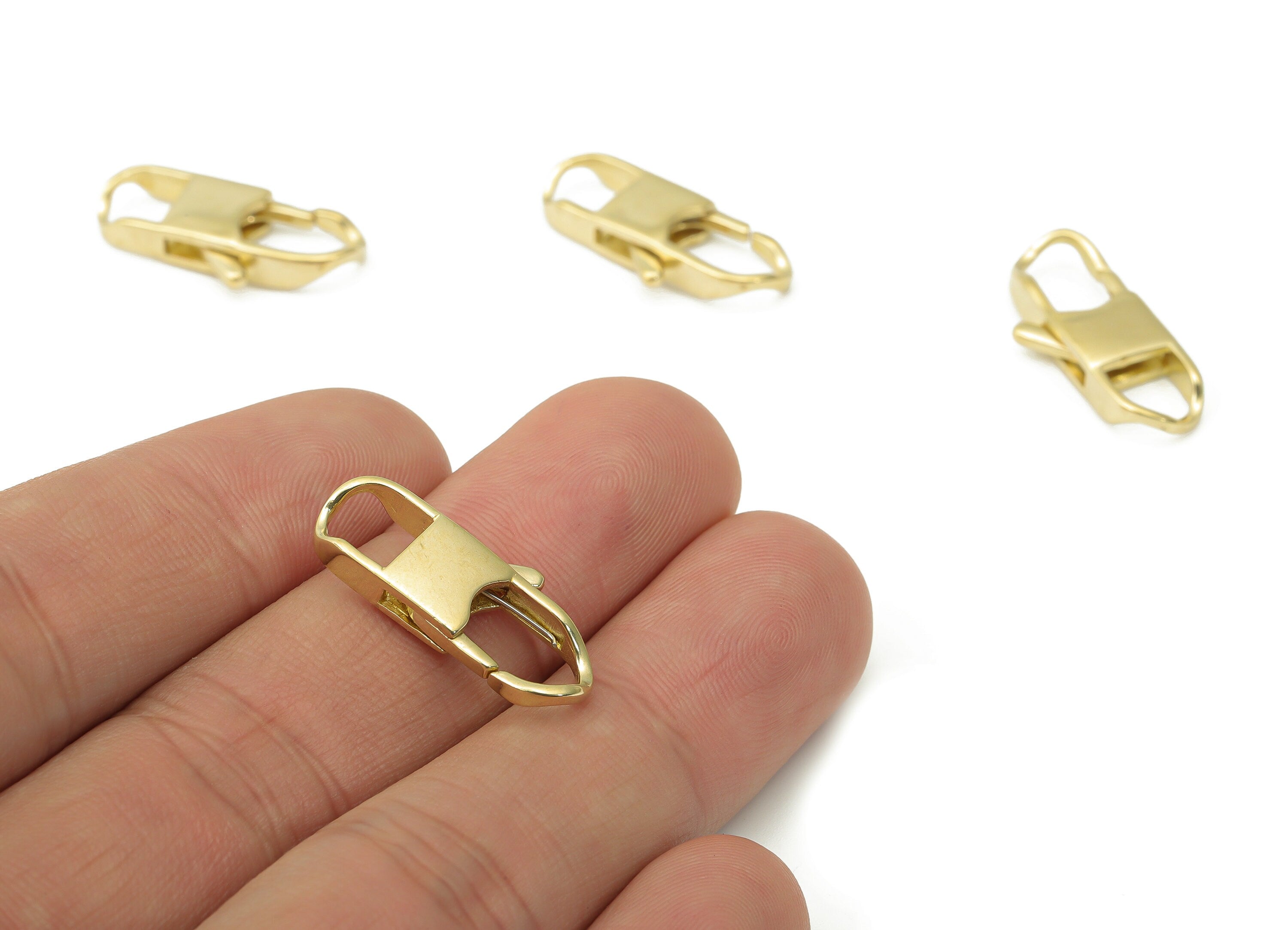Raw Brass Lobster Claw - Brass Trigger Clasps – Jewelry Clasps - Brass Parrot Clasps - Jewelry Making Supplies - 23.31x10.93x4.17mm - PP5263 - DOMEDBAZAAR