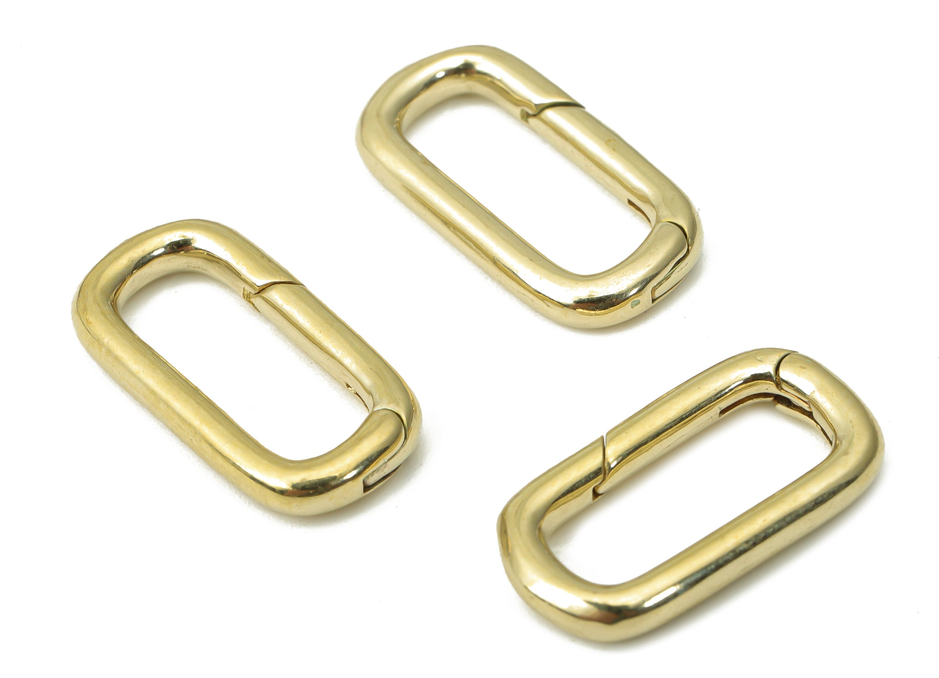 Raw Brass Long Oval Lobster Claw - Jewelry Clasp - Brass Trigger Clasps - Brass Oval Clasp – Jewelry Supplies - 18.93x9.91x2.54mm - PP5219 - DOMEDBAZAAR