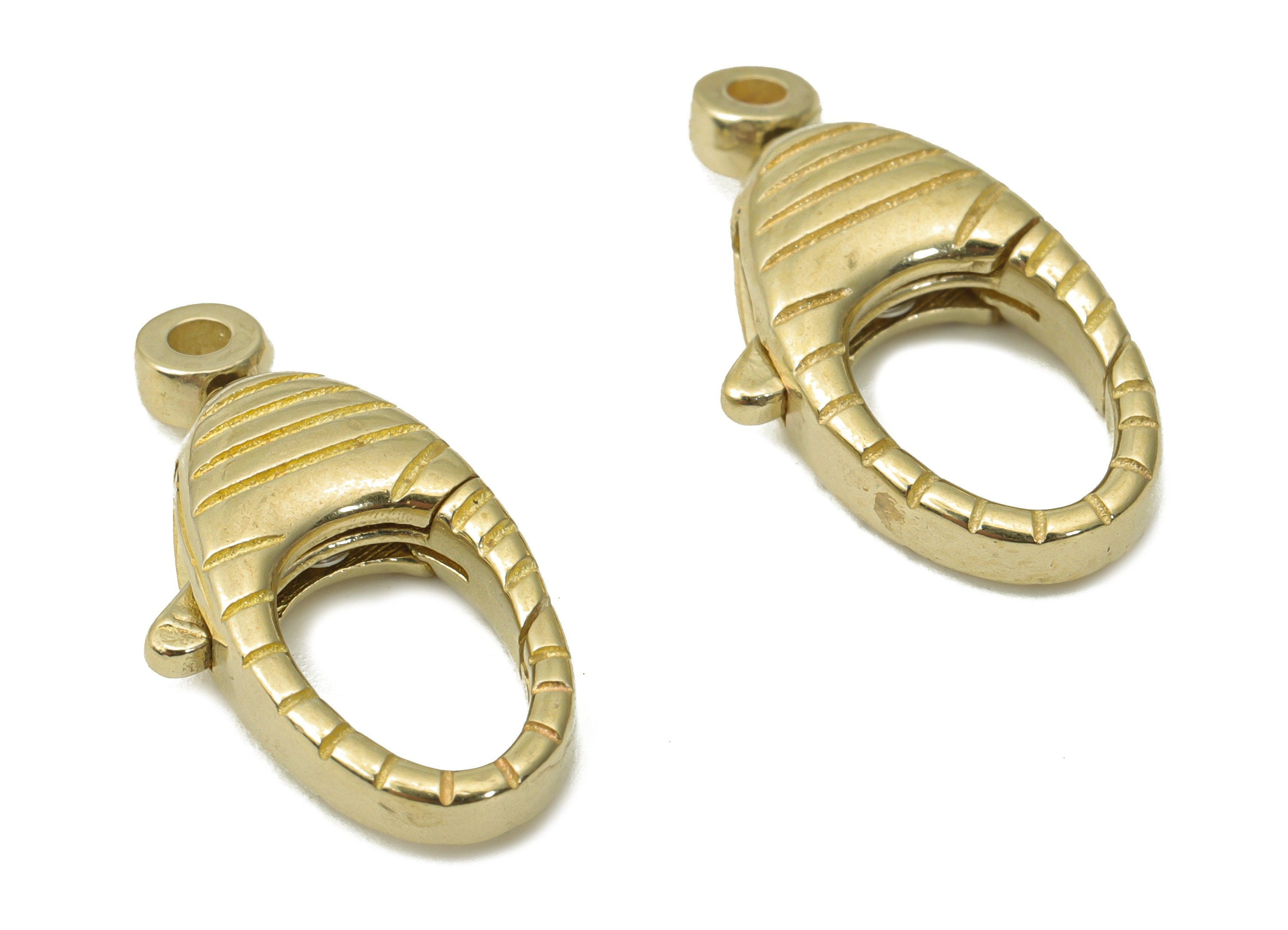 Raw Brass Texture Lobster Claw - Brass Trigger Clasps – Jewelry Clasps - Brass Parrot Clasps - Jewelry Supplies - 19x10.29x3.82mm - PP5254 - DOMEDBAZAAR