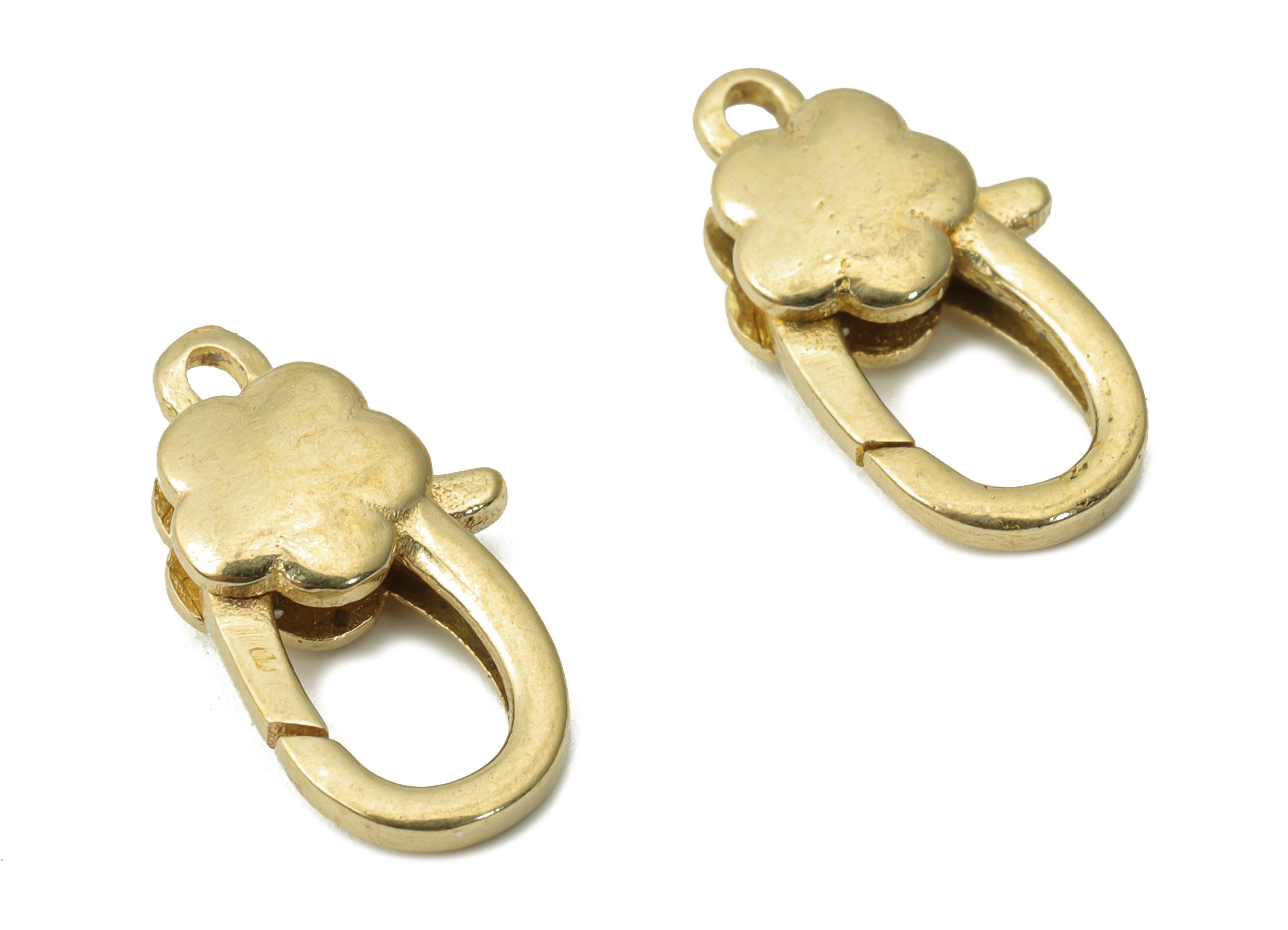 Raw Brass Flower Lobster Claw - Brass Trigger Clasps – Jewelry Clasps - Brass Parrot Clasps - Jewelry Supplies - 14.51x7.75x3.68mm - PP5258 - DOMEDBAZAAR