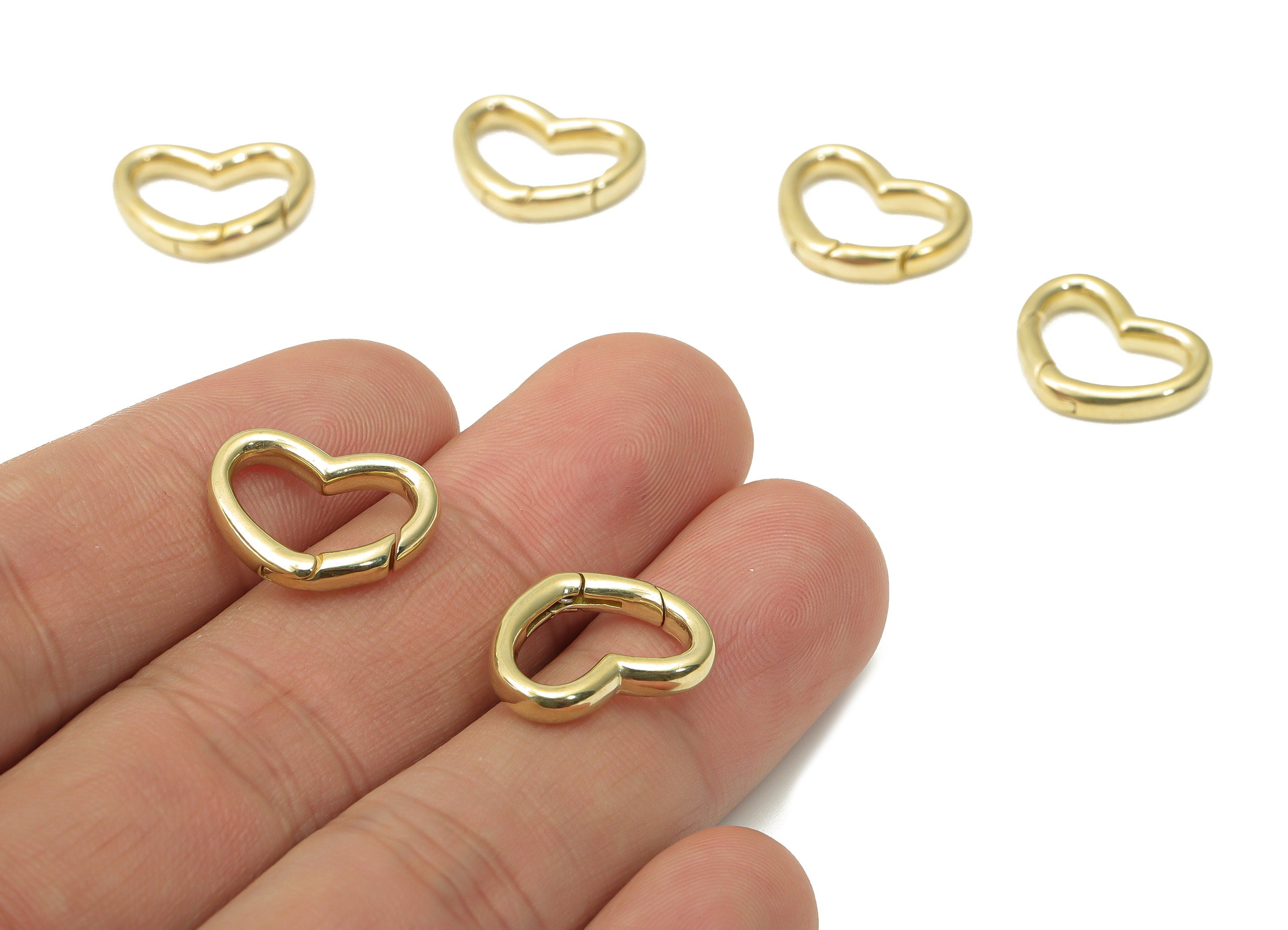 Raw Brass Heart Lobster Claw - Brass Trigger Clasps – Jewelry Clasps - Brass Heart Clasps - Jewelry Supplies - 17x12.61x3.02mm - PP5251 - DOMEDBAZAAR