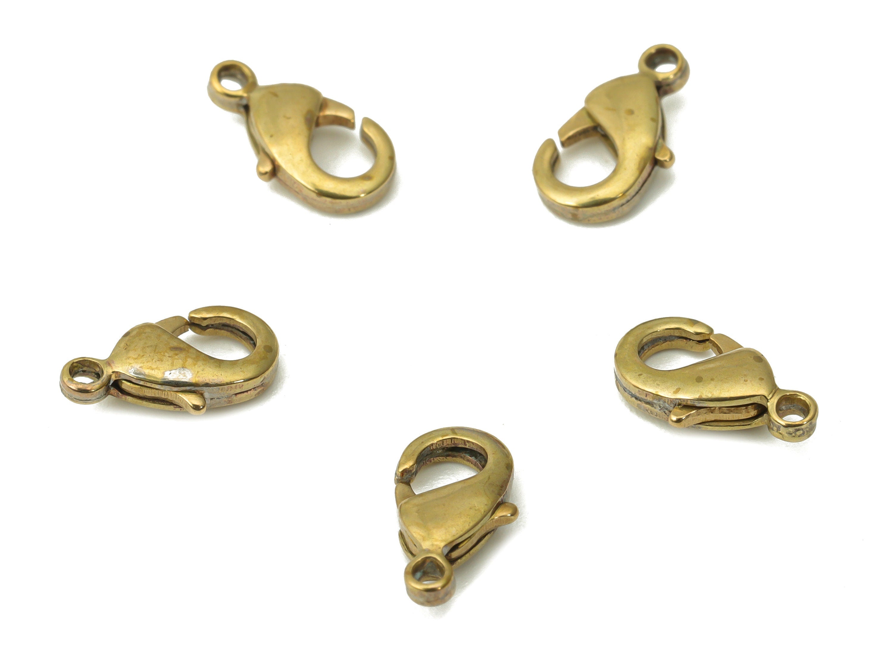 Raw Brass Mini Lobster Claw - Brass Trigger Clasps – Jewelry Clasps - Brass Parrot Clasps - Jewelry Supplies - 9.03x4.74x2.28mm - PP5217 - DOMEDBAZAAR