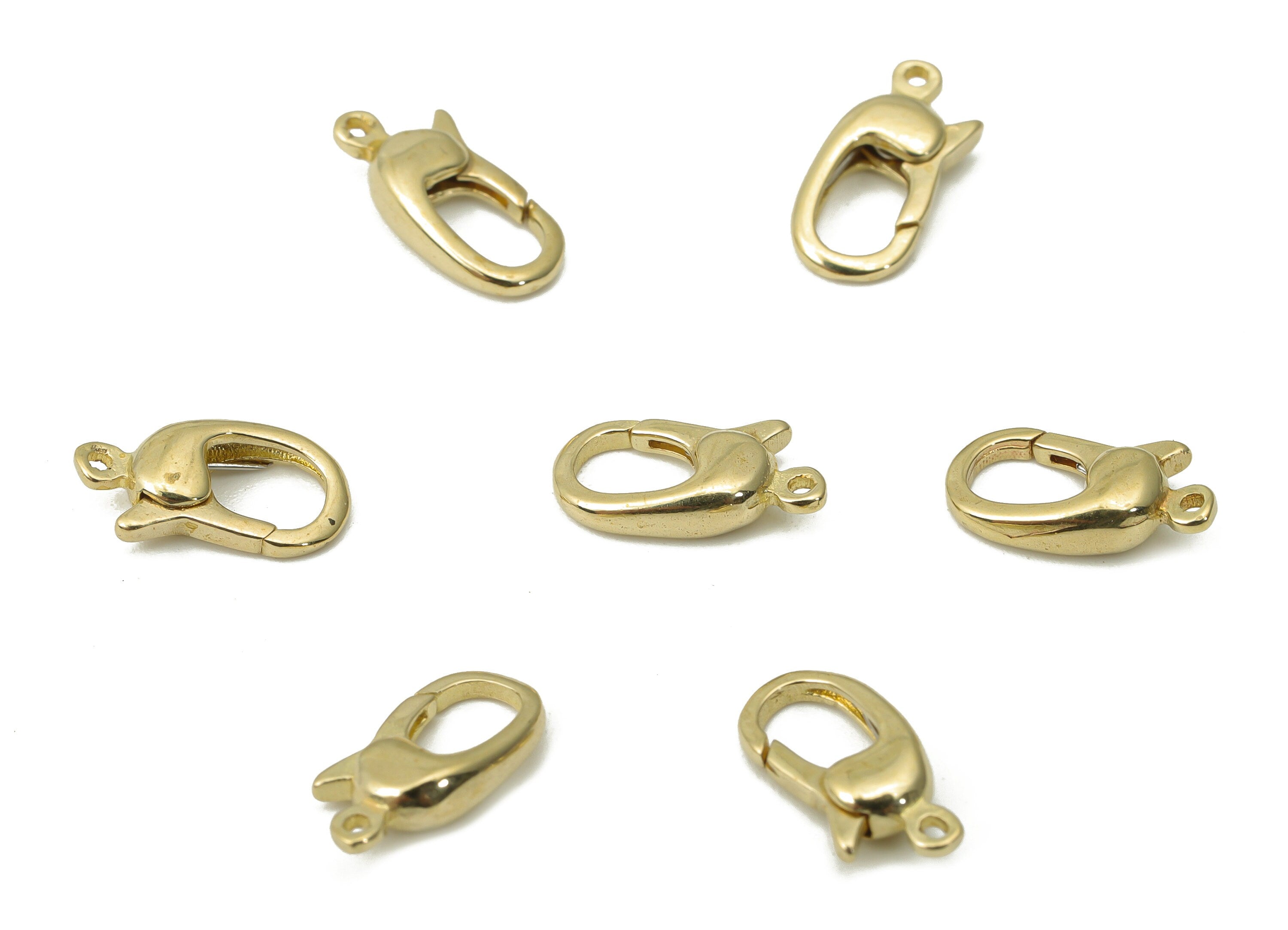 Raw Brass Lobster Claw - Brass Trigger Clasps – Jewelry Clasps - Brass Parrot Clasps - Jewelry Making Supplies - 10.78x5.15x2.54mm - PP5245 - DOMEDBAZAAR