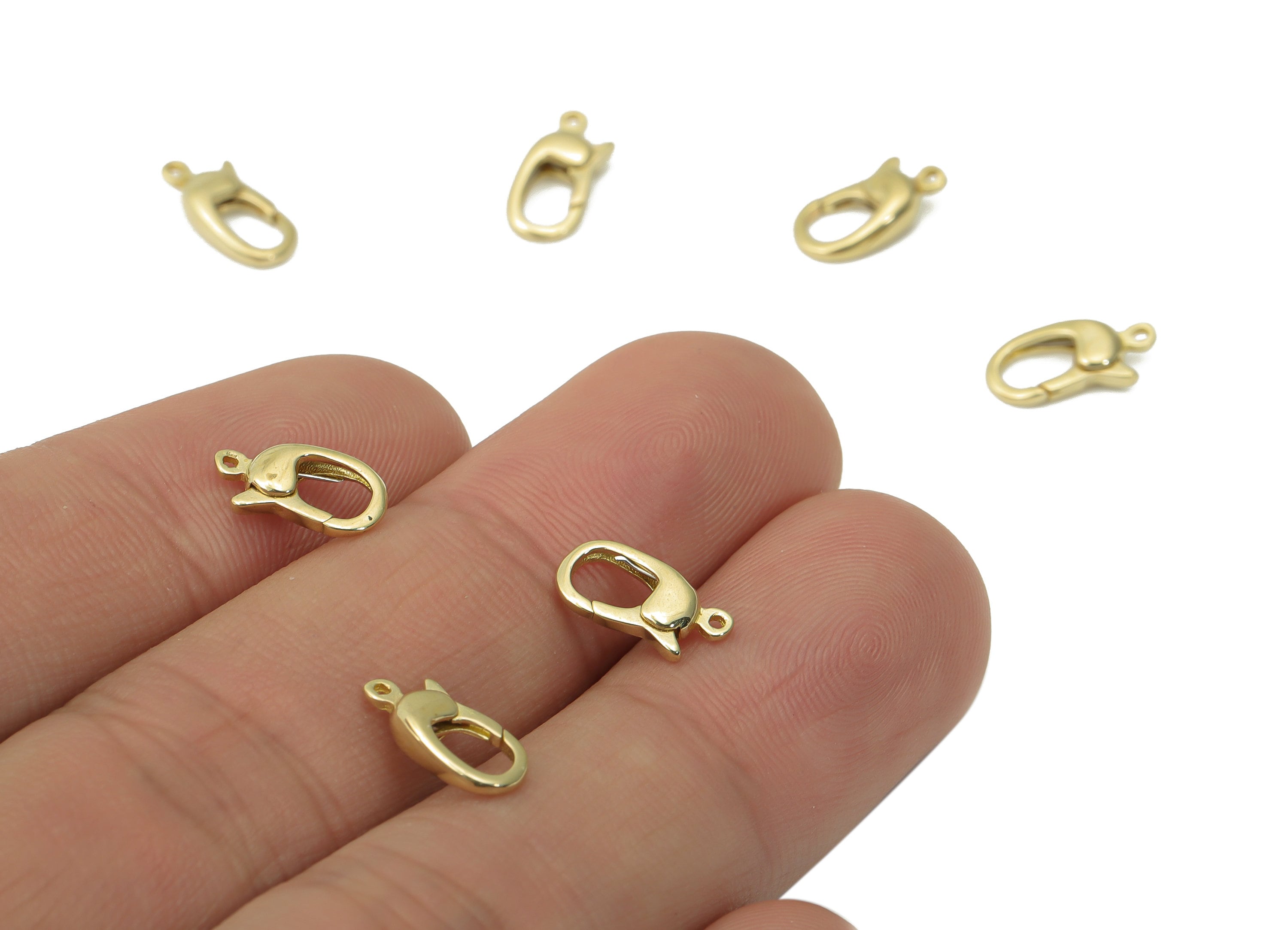 Raw Brass Lobster Claw - Brass Trigger Clasps – Jewelry Clasps - Brass Parrot Clasps - Jewelry Making Supplies - 10.78x5.15x2.54mm - PP5245 - DOMEDBAZAAR