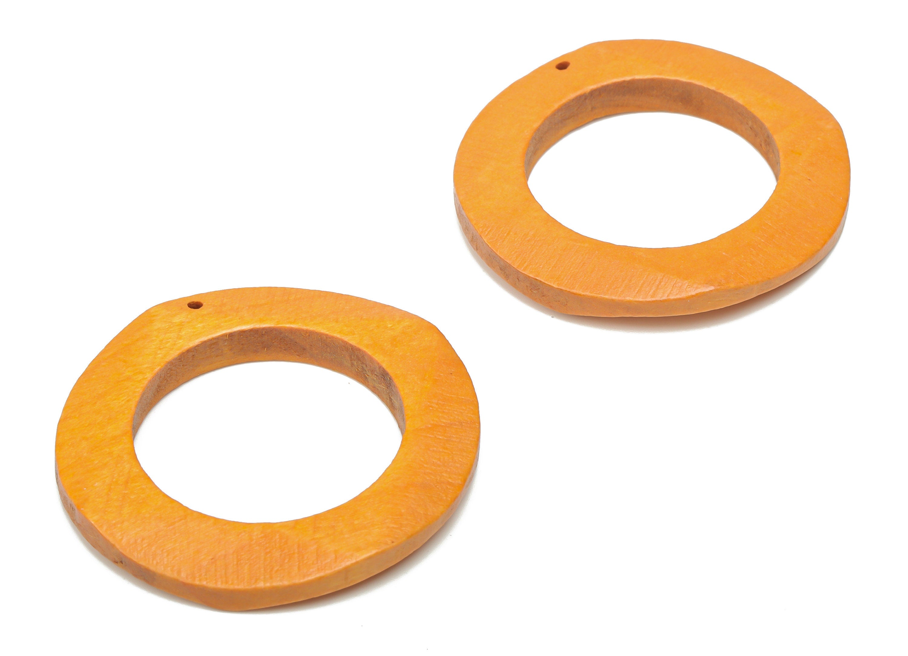 Hemu Wood Wave Round Earring Charms - Hemu Wood Wave Circle Pendant - DIY Jewelry Making Supplies - 36.22x36.22x4.71mm - BB1176A - DOMEDBAZAAR