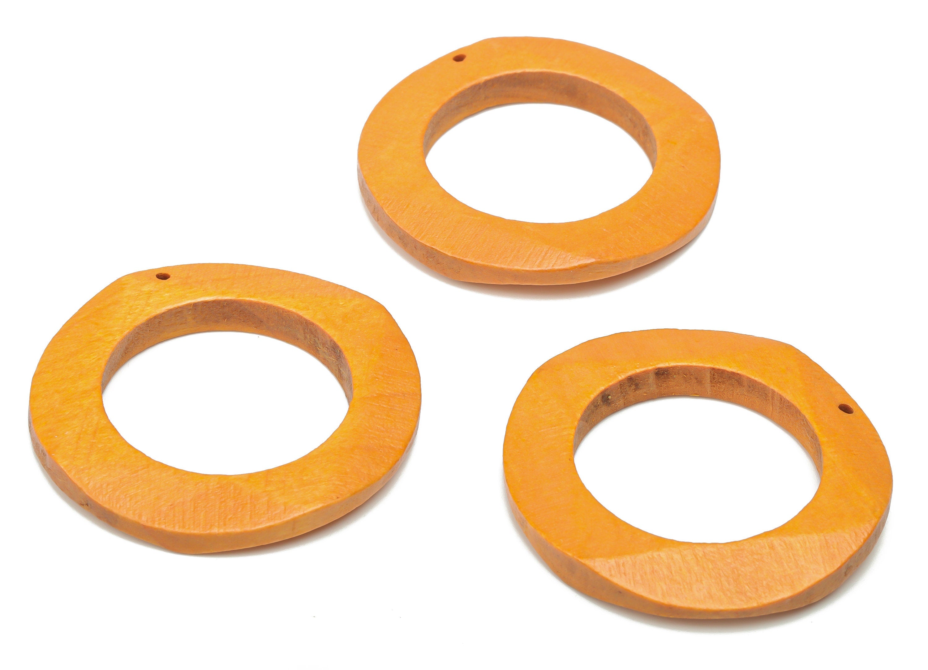 Hemu Wood Wave Round Earring Charms - Hemu Wood Wave Circle Pendant - DIY Jewelry Making Supplies - 36.22x36.22x4.71mm - BB1176A - DOMEDBAZAAR