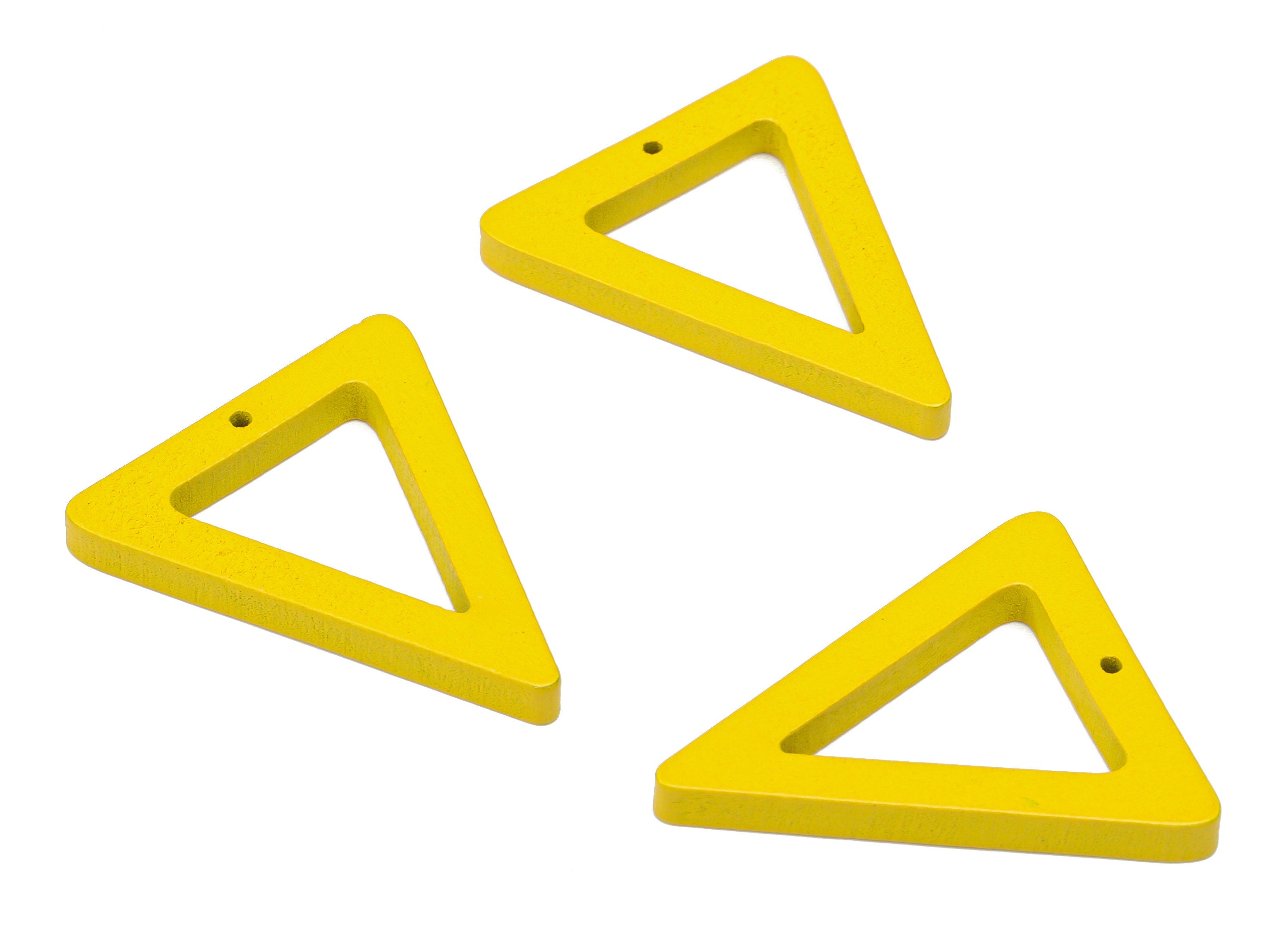 Hemu Wood Triangle Earring Charms - Hemu Wood Triangle Pendant - DIY Jewelry Making Supplies - 29.11x25.76x2.98mm - BB1201 - DOMEDBAZAAR