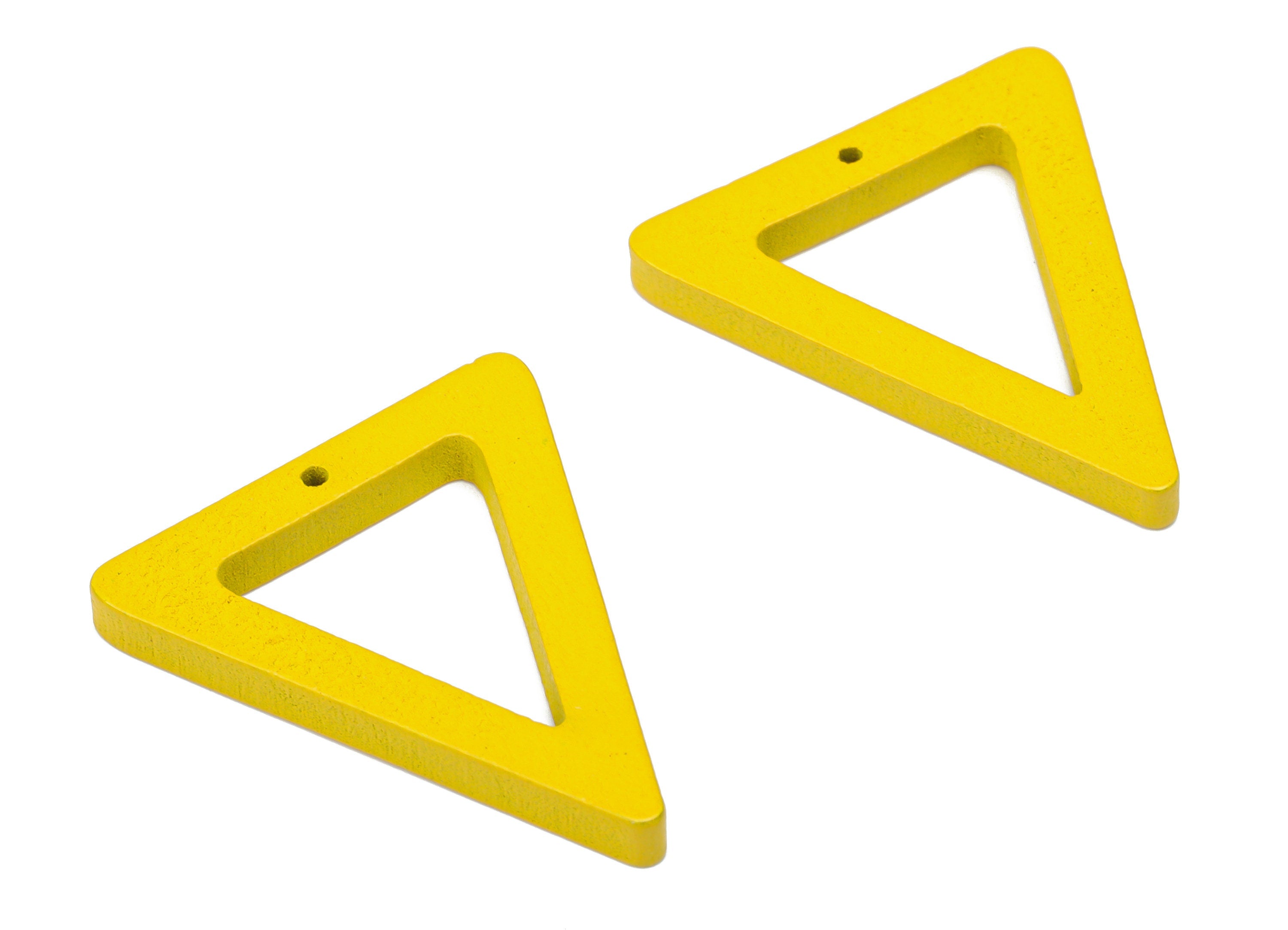Hemu Wood Triangle Earring Charms - Hemu Wood Triangle Pendant - DIY Jewelry Making Supplies - 29.11x25.76x2.98mm - BB1201 - DOMEDBAZAAR