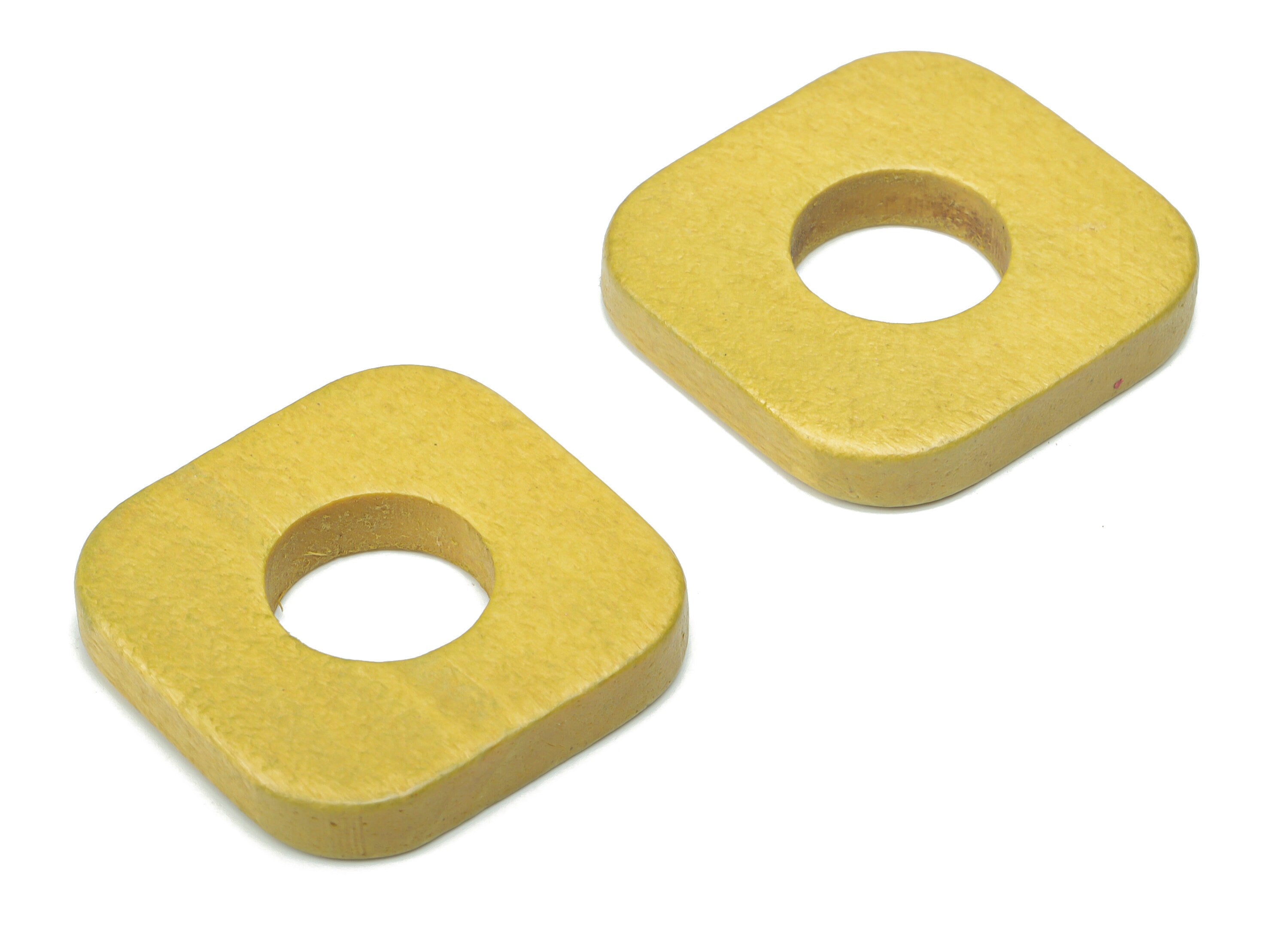 Hemu Wood Square Round Earring Connector - Hemu Wood Square Charms and Pendant - DIY Jewelry Making Supplies - 28.8x28.8x5.02mm - BB1187A - DOMEDBAZAAR