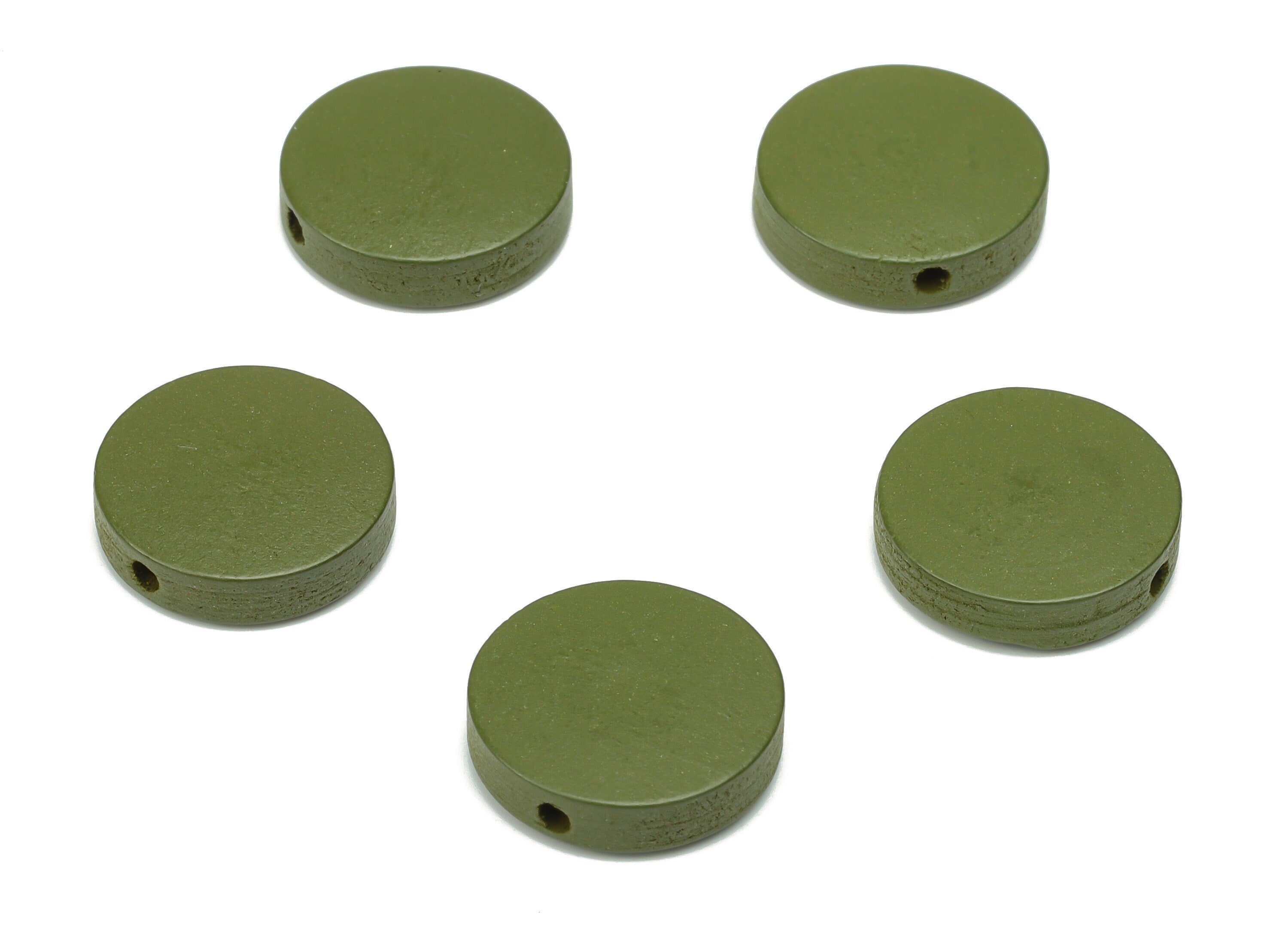 Hemu Wood Round Earring Connector - Hemu Wood Circle Charms and Bead - DIY Jewelry Making Supplies - 14.87x14.87x4.16mm - BB1181A - DOMEDBAZAAR