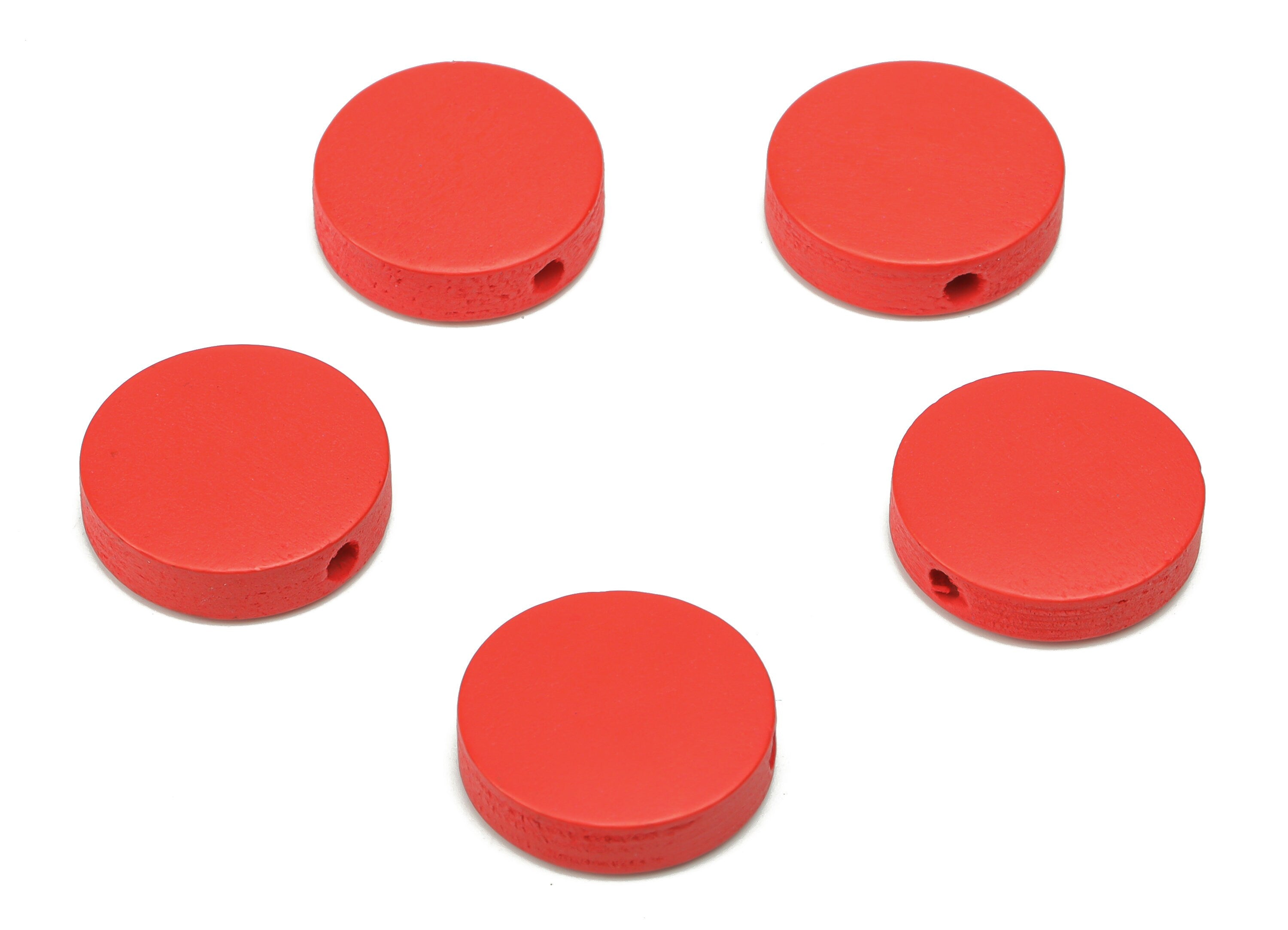 Hemu Wood Round Earring Connector - Hemu Wood Circle Charms and Bead - DIY Jewelry Making Supplies - 14.87x14.87x4.16mm - BB1181C - DOMEDBAZAAR
