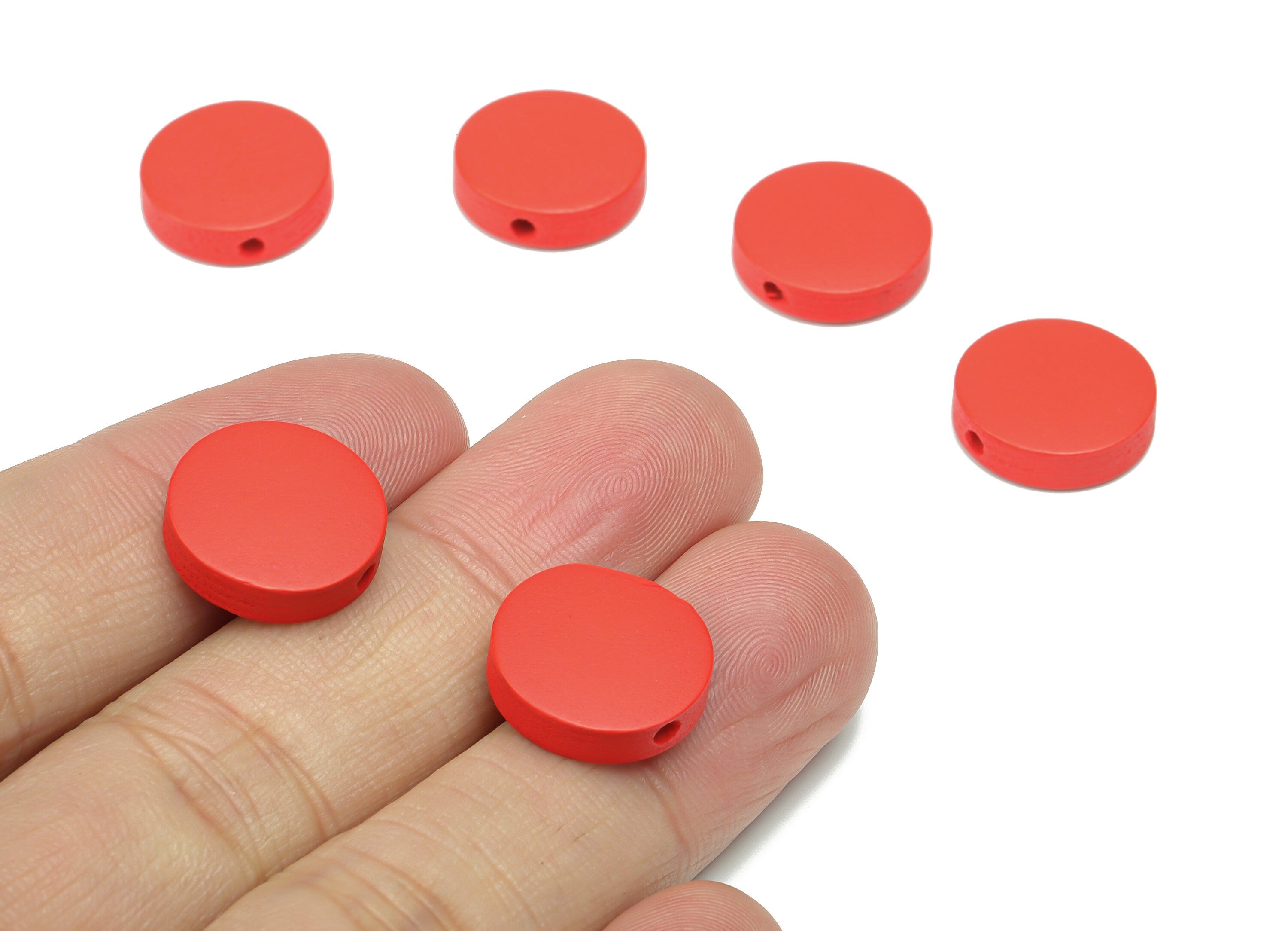 Hemu Wood Round Earring Connector - Hemu Wood Circle Charms and Bead - DIY Jewelry Making Supplies - 14.87x14.87x4.16mm - BB1181C - DOMEDBAZAAR
