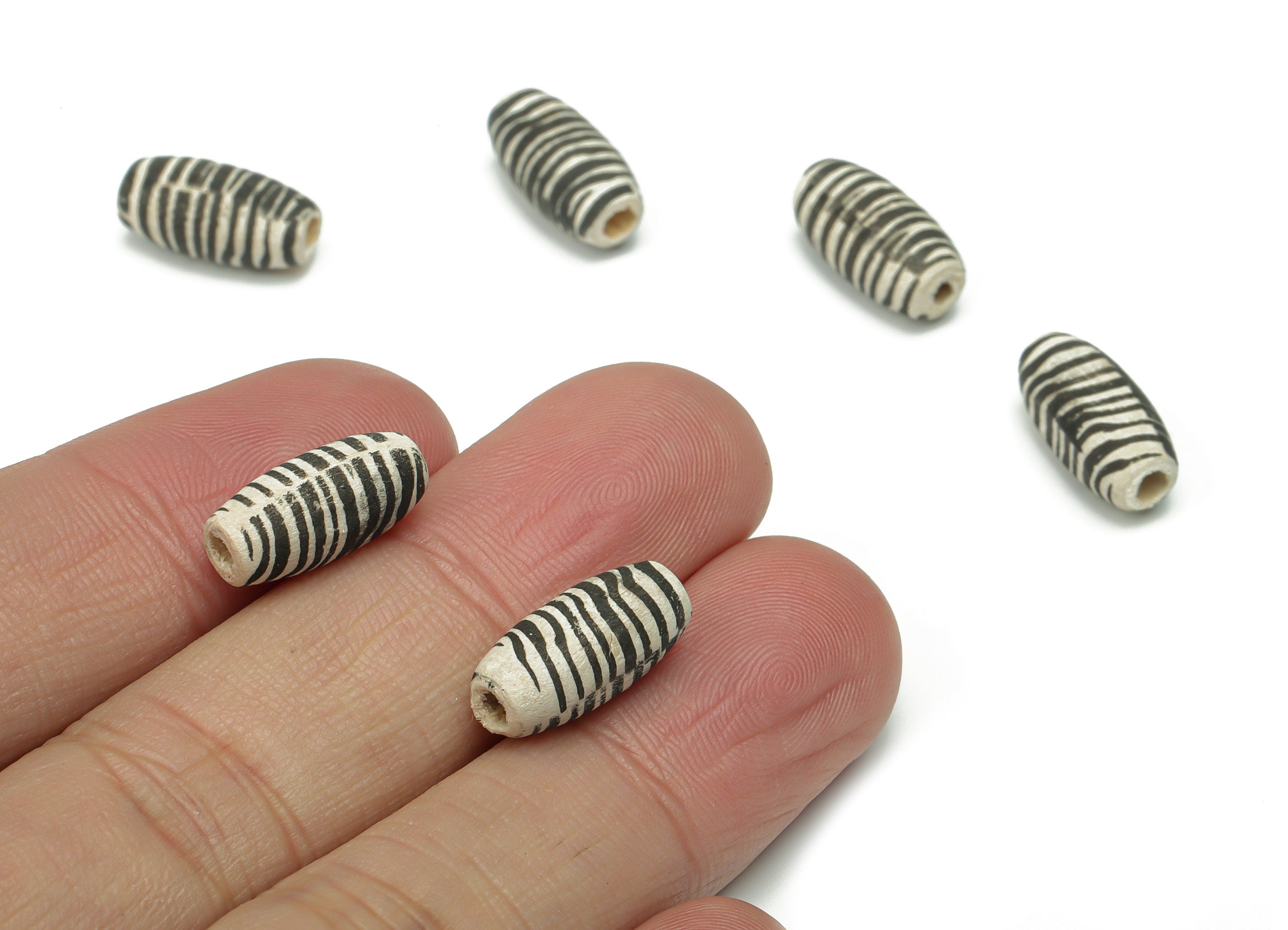Hemu Wood Bracelet Beads Earring Connector - Hemu Wood Beads Charms and Pendant - DIY Jewelry Making Supplies - 14.54x7.62x7.62mm - BB1213 - DOMEDBAZAAR