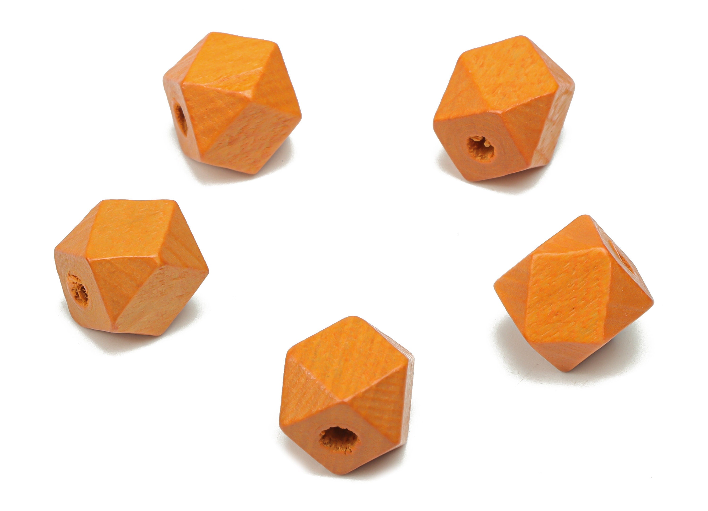 Hemu Wood Faceted Icosahedron Bead Earring Connector - Hemu Wood Faceted Icosahedron Bead - Jewelry Supplies - 9.6x9.6x9.85mm - BB1178B - DOMEDBAZAAR