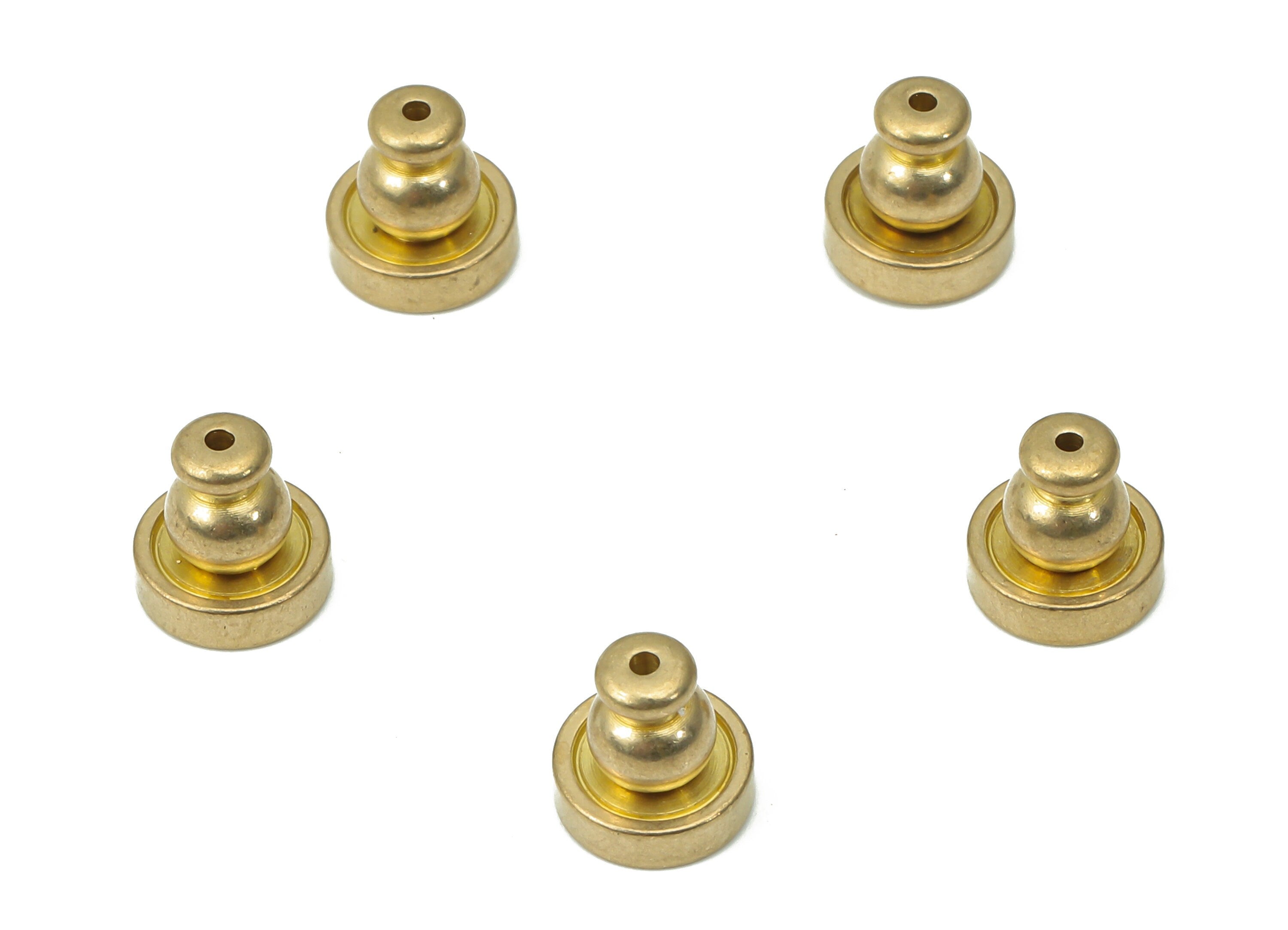 Raw Brass Beads Earring Backs - Brass Bead Rubber Stopper - Ear Nuts - Ear Wire Backs -Jewelry Making Supplies - 6.92x6.93x6.9mm - PP7357 - DOMEDBAZAAR