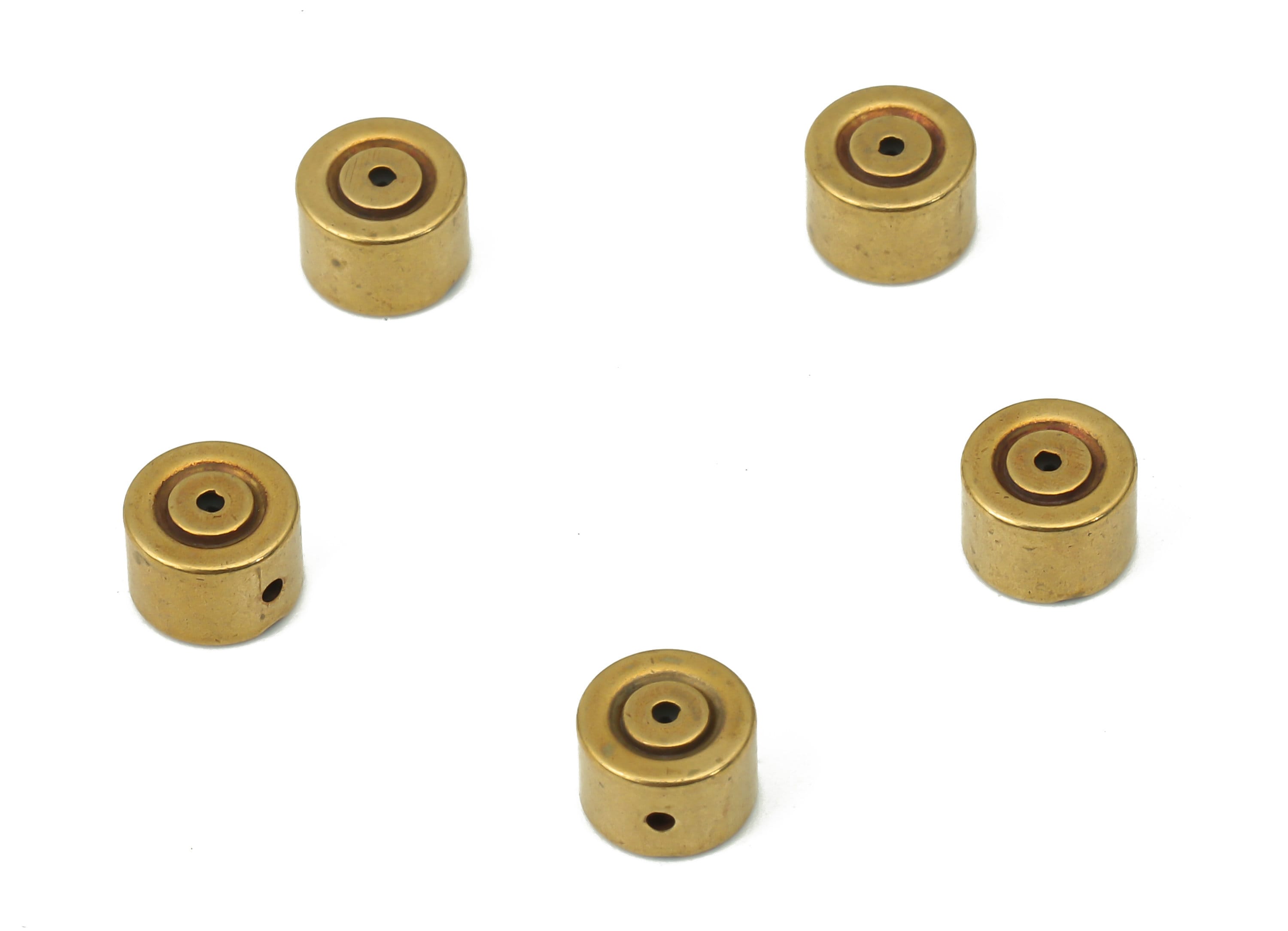 Brass Round Earring Backs - Raw Brass Circle Rubber Stopper - Ear Nuts - Ear Wire Backs - Jewelry Making Supplies - 5.93x4x5.93mm - PP7349 - DOMEDBAZAAR