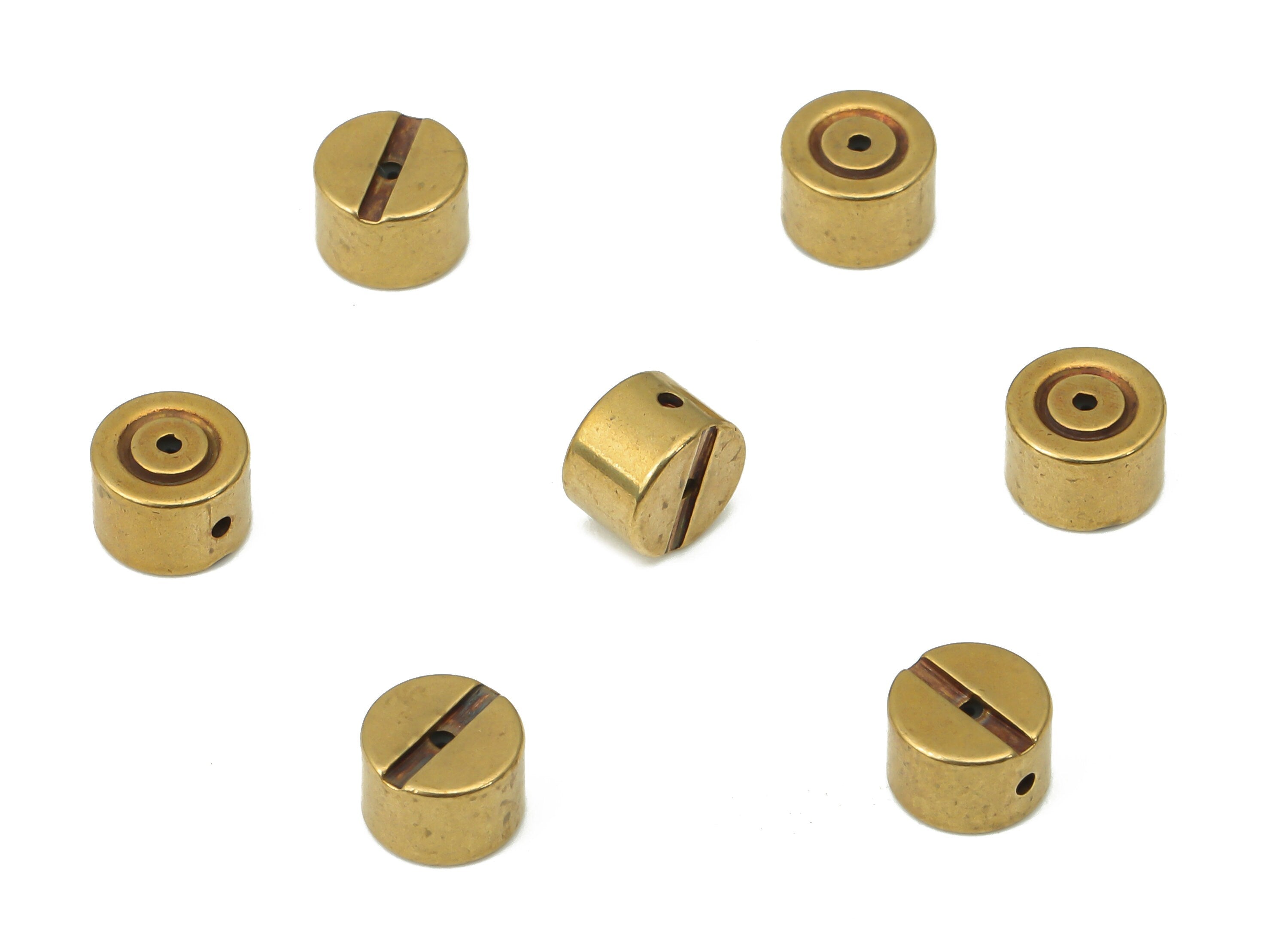 Brass Round Earring Plastic - Raw Brass Circle Rubber Stopper - Ear Nuts - Ear Wire Backs - Jewelry Making Supplies - 4.9x4.85x4.9mm- PP7348 - DOMEDBAZAAR