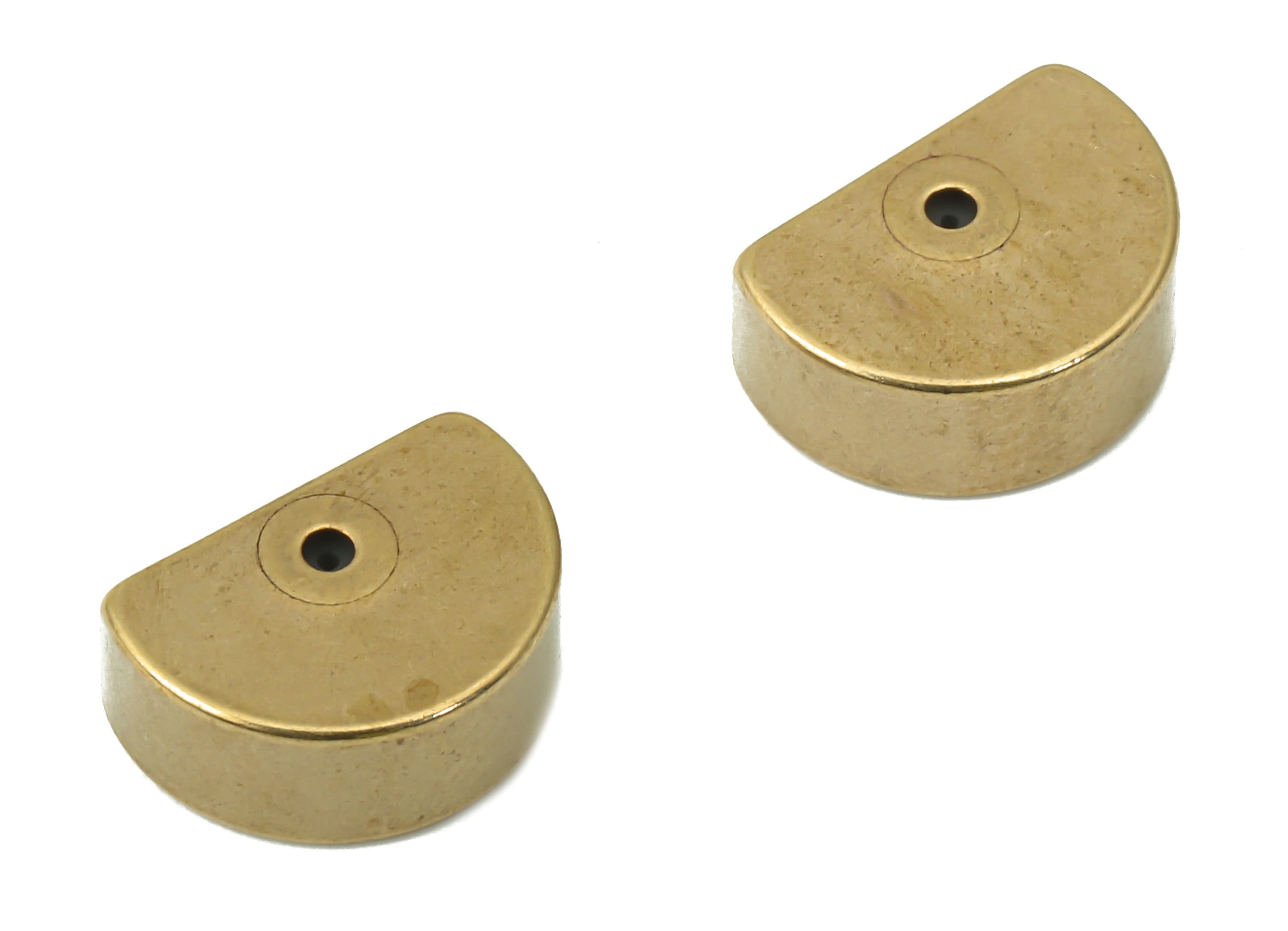 Brass Semicircle Earring Backs - Raw Brass Half Moon Rubber Stopper - Ear Nuts - Ear Wire Backs - Jewelry Supplies - 10x6.9x3.9mm - PP7355 - DOMEDBAZAAR