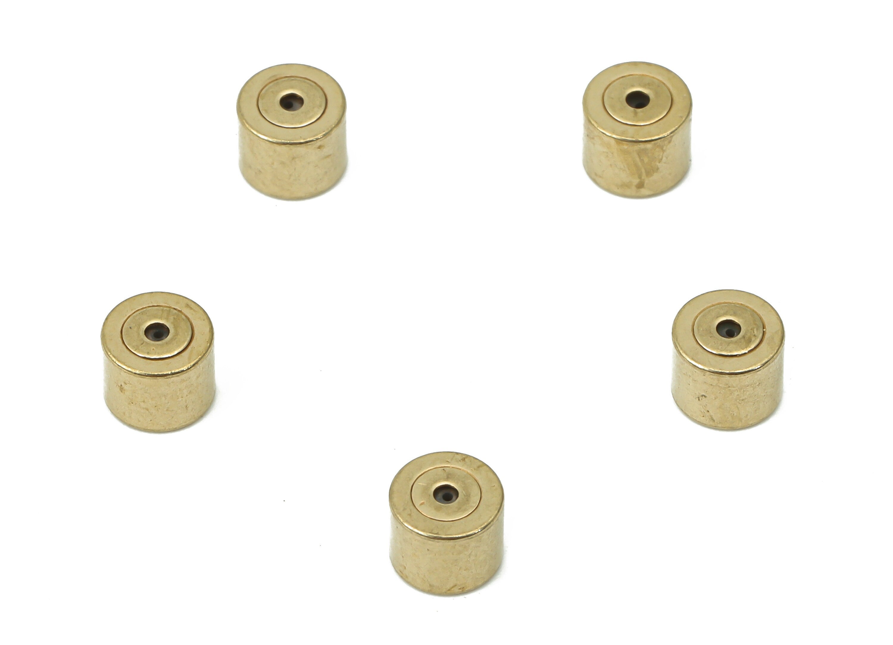 Brass Round Earring Backs - Raw Brass Circle Rubber Stopper Cyclinder - Ear Wire Backs - Jewelry Making Supplies - 4.91x4x4.91mm - PP7350 - DOMEDBAZAAR