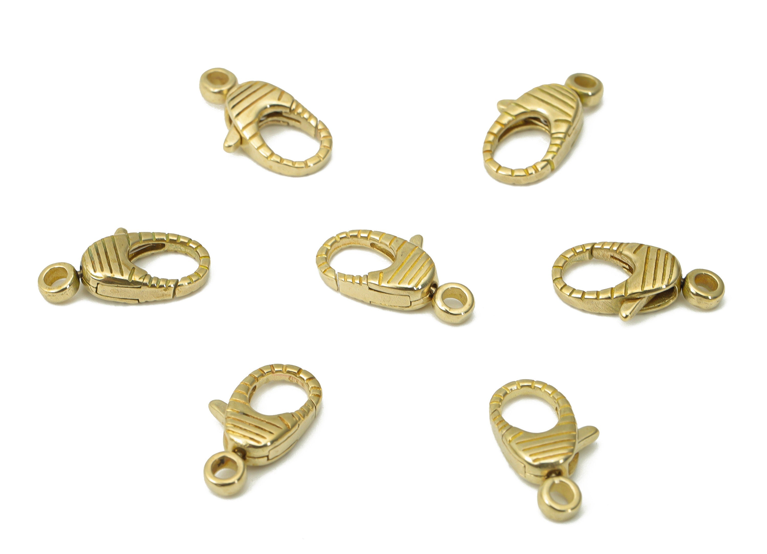 Raw Brass Texture Lobster Claw - Brass Trigger Clasps – Jewelry Clasps - Brass Parrot Clasps - Jewelry Supplies - 14.72x8.04x3.15mm - PP5260 - DOMEDBAZAAR