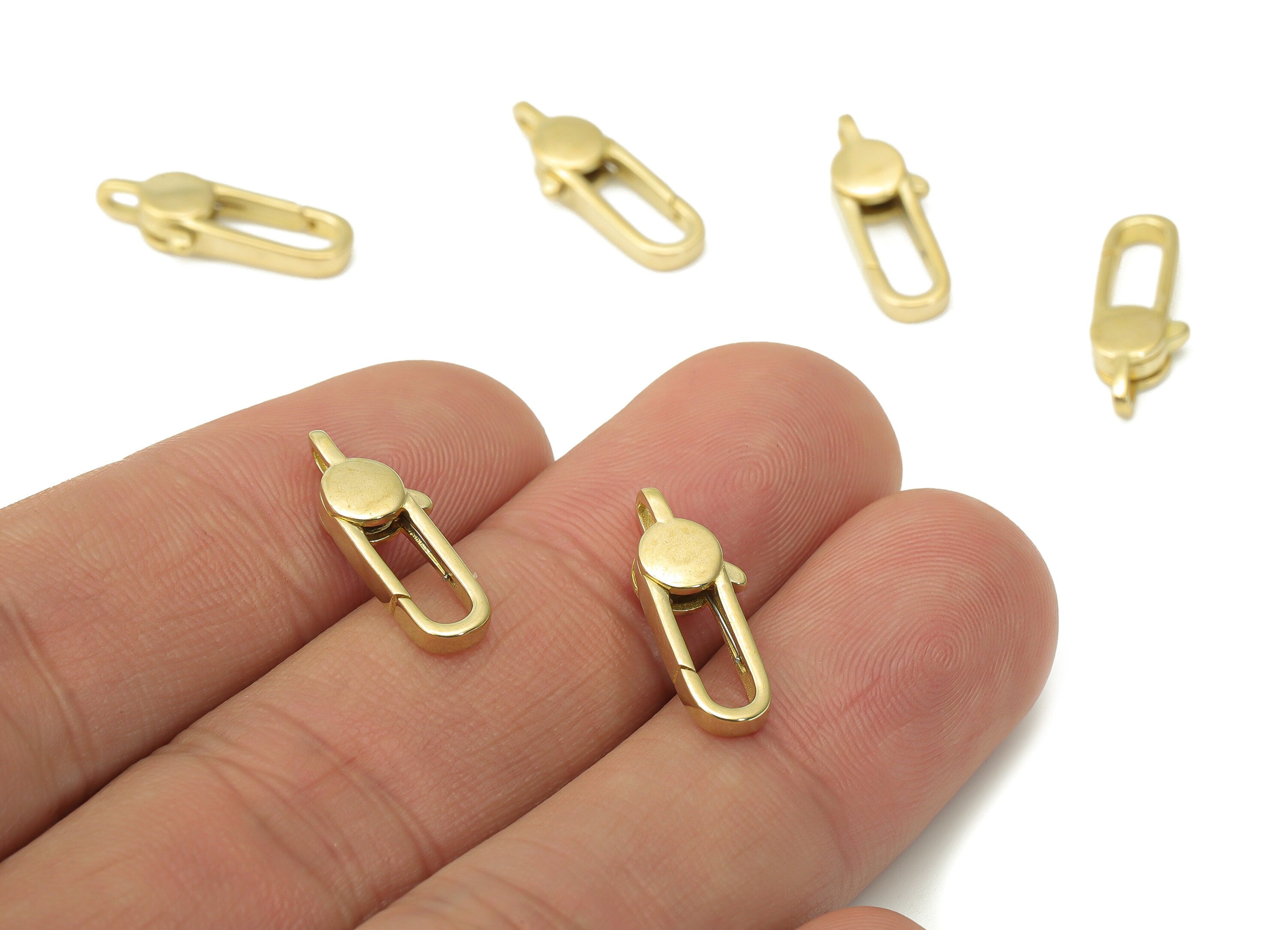 Raw Brass Lobster Claw - Brass Trigger Clasps – Jewelry Clasps - Brass Parrot Clasps - Jewelry Making Supplies - 18.21x6.58x3.37mm - PP5232 - DOMEDBAZAAR