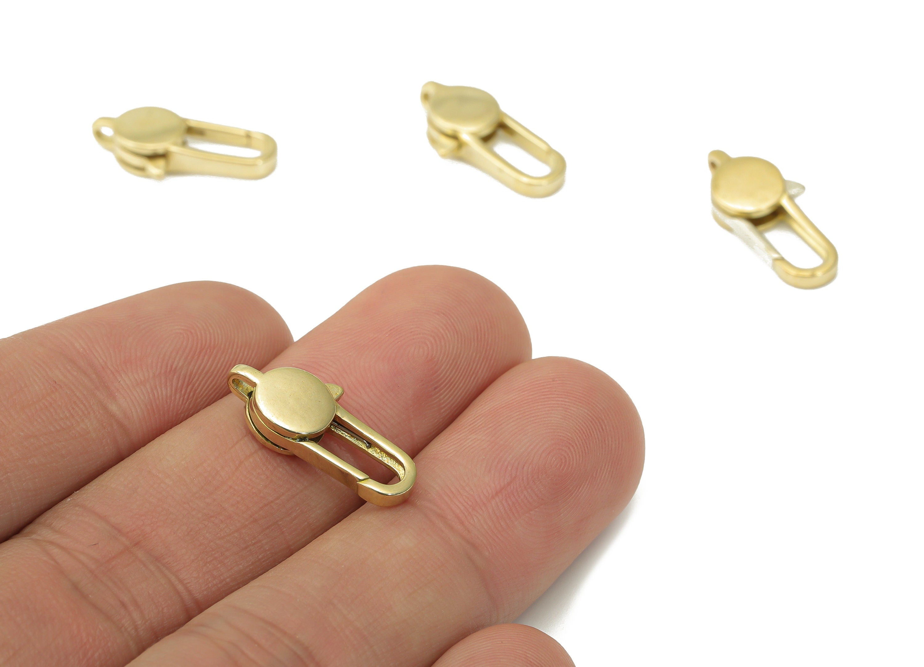 Raw Brass Round Lobster Claw - Brass Trigger Clasps – Jewelry Clasps - Brass Parrot Clasps - Jewelry Supplies - 19.8x8.87x4.16mm - PP5231 - DOMEDBAZAAR