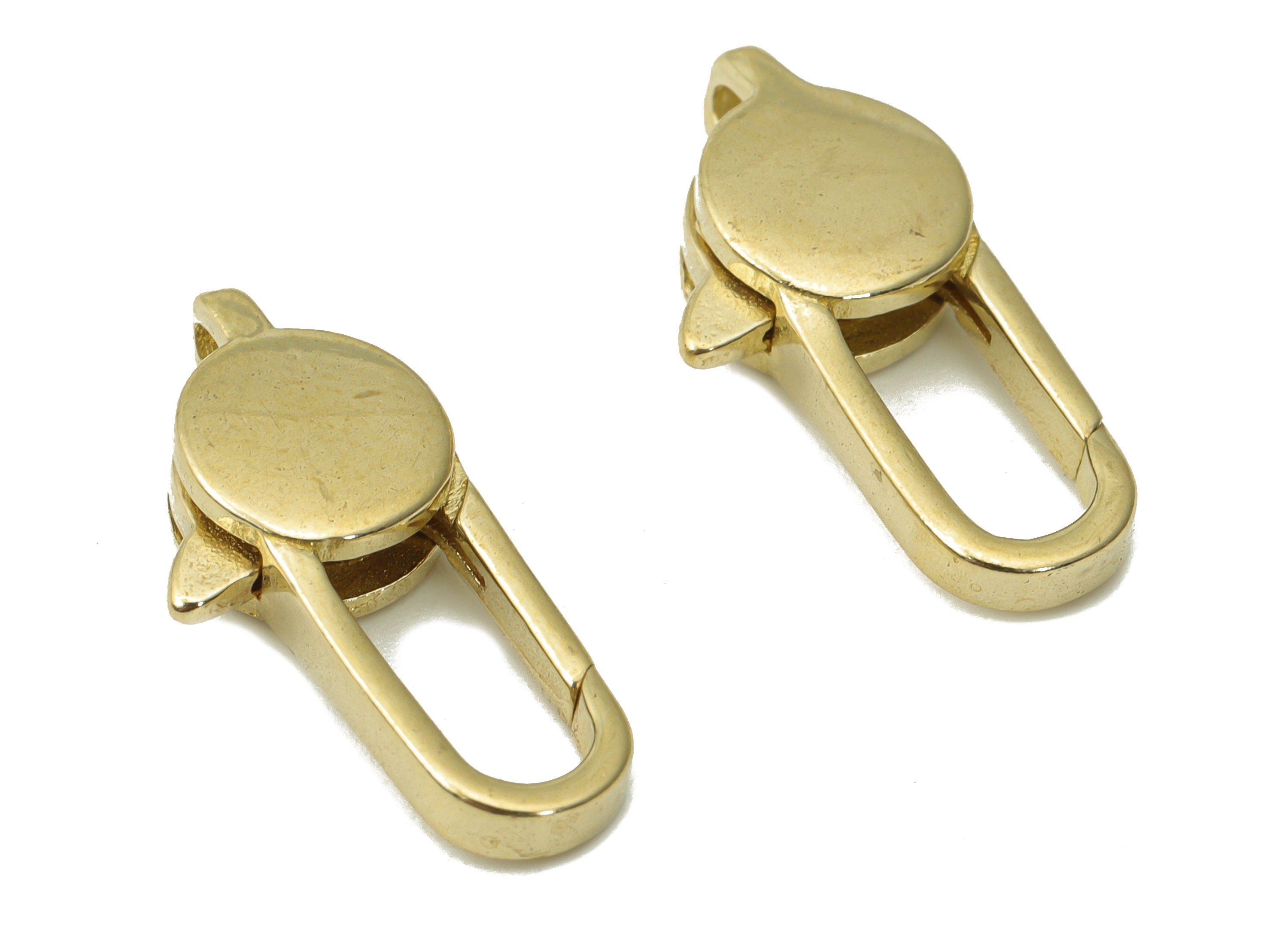 Raw Brass Round Lobster Claw - Brass Trigger Clasps – Jewelry Clasps - Brass Parrot Clasps - Jewelry Supplies - 19.8x8.87x4.16mm - PP5231 - DOMEDBAZAAR
