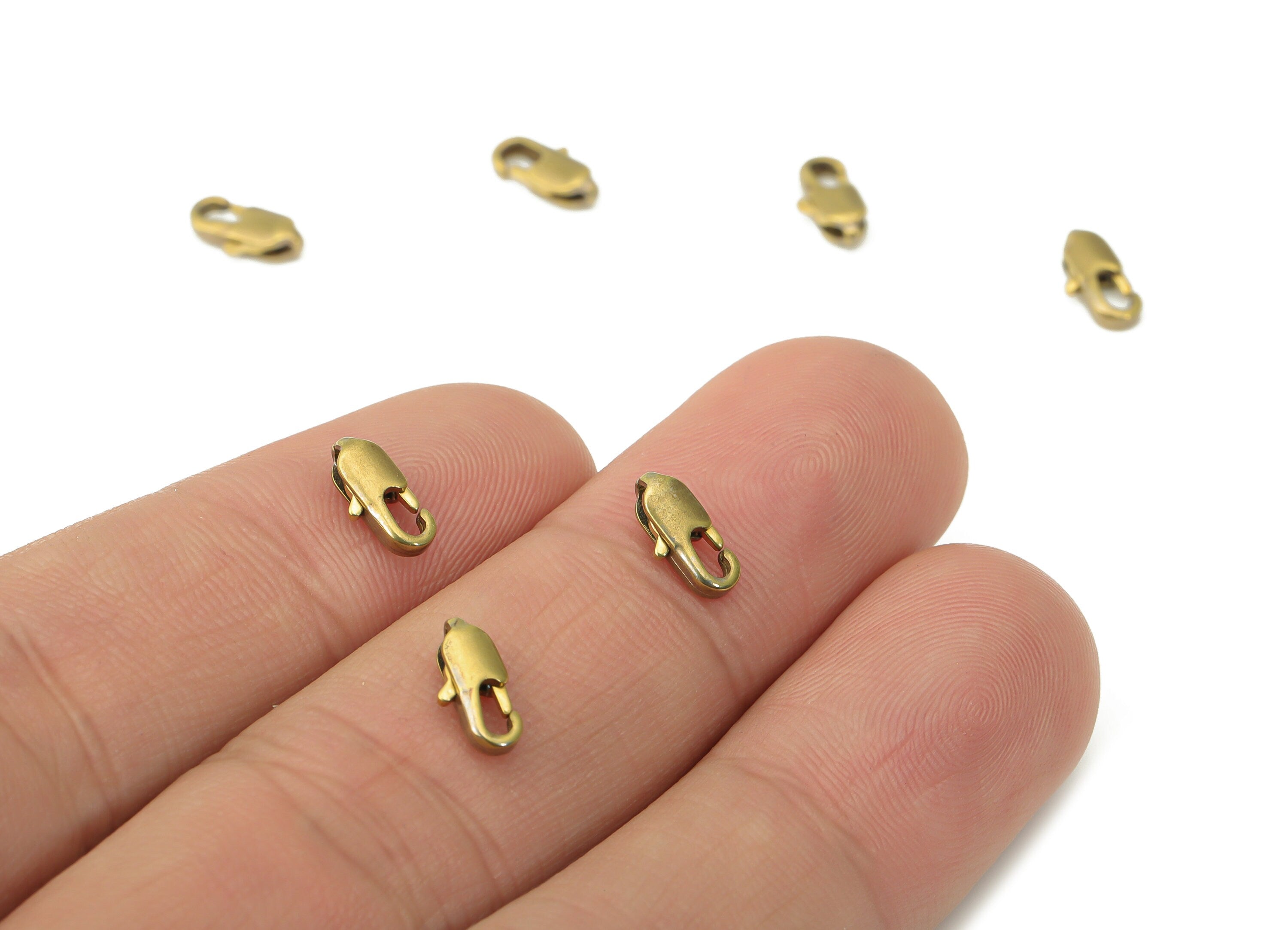 Raw Brass Lobster Claw - Brass Trigger Clasps – Jewelry Clasps - Brass Parrot Clasps - Jewelry Making Supplies - 8.88x4.12x2.39mm - PP5239 - DOMEDBAZAAR