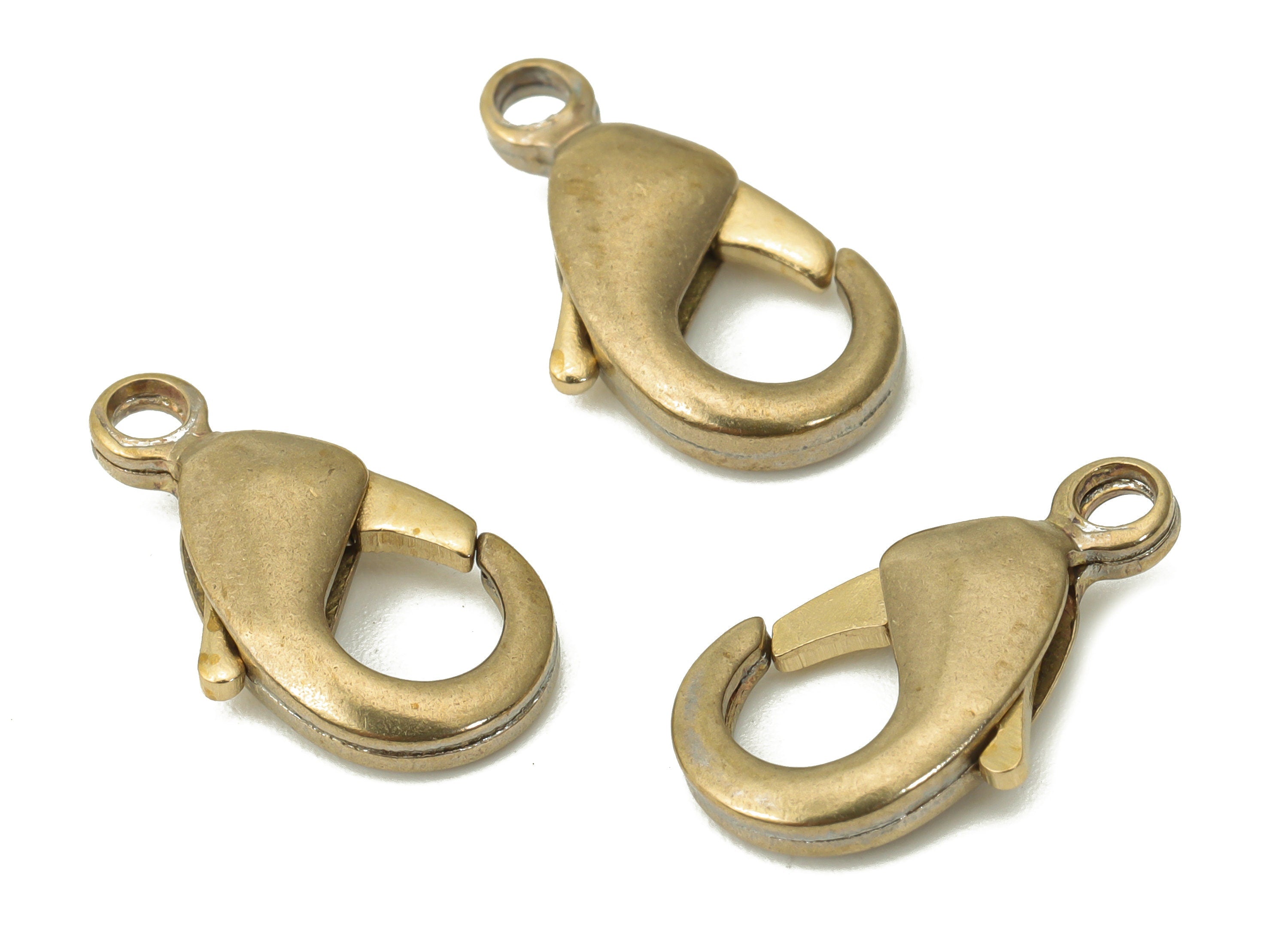 Raw Brass Lobster Claw - Brass Trigger Clasps – Jewelry Clasps - Brass Parrot Clasps - Jewelry Making Supplies - 15.12x8.08x3.08mm - PP5244 - DOMEDBAZAAR