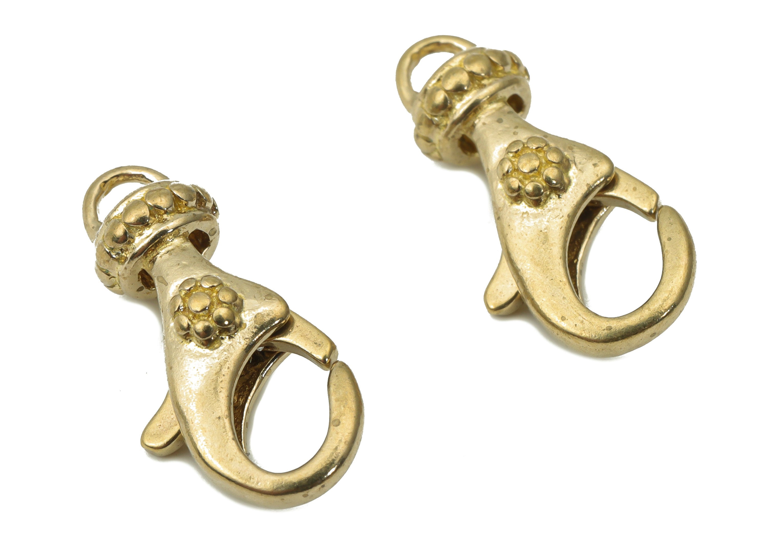 Raw Brass Flower Lobster Claw - Brass Trigger Clasps – Jewelry Clasps - Brass Parrot Clasps - Jewelry Supplies - 19.78x9.35x6.43mm - PP5230 - DOMEDBAZAAR