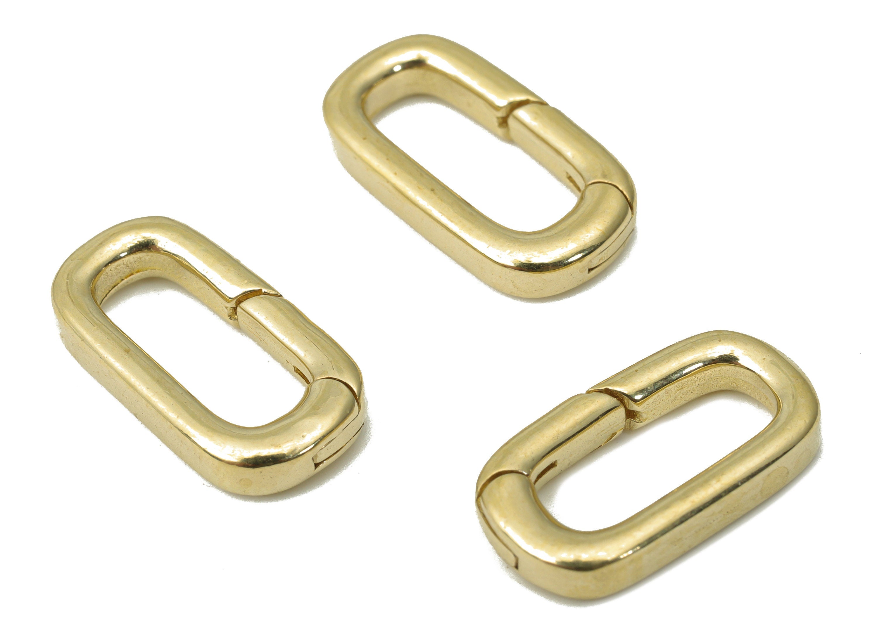 Raw Brass Long Oval Lobster Claw - Brass Trigger Clasps - Brass Oval Clasp – Jewelry Making Supplies - 18x9.44x3.03mm - PP5223 - DOMEDBAZAAR