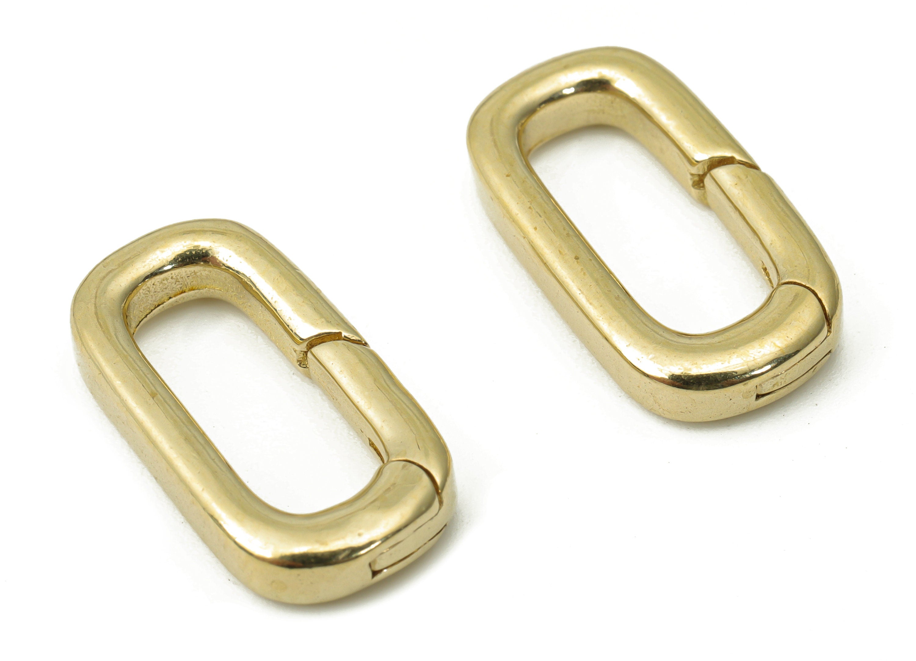 Raw Brass Long Oval Lobster Claw - Brass Trigger Clasps - Brass Oval Clasp – Jewelry Making Supplies - 18x9.44x3.03mm - PP5223 - DOMEDBAZAAR
