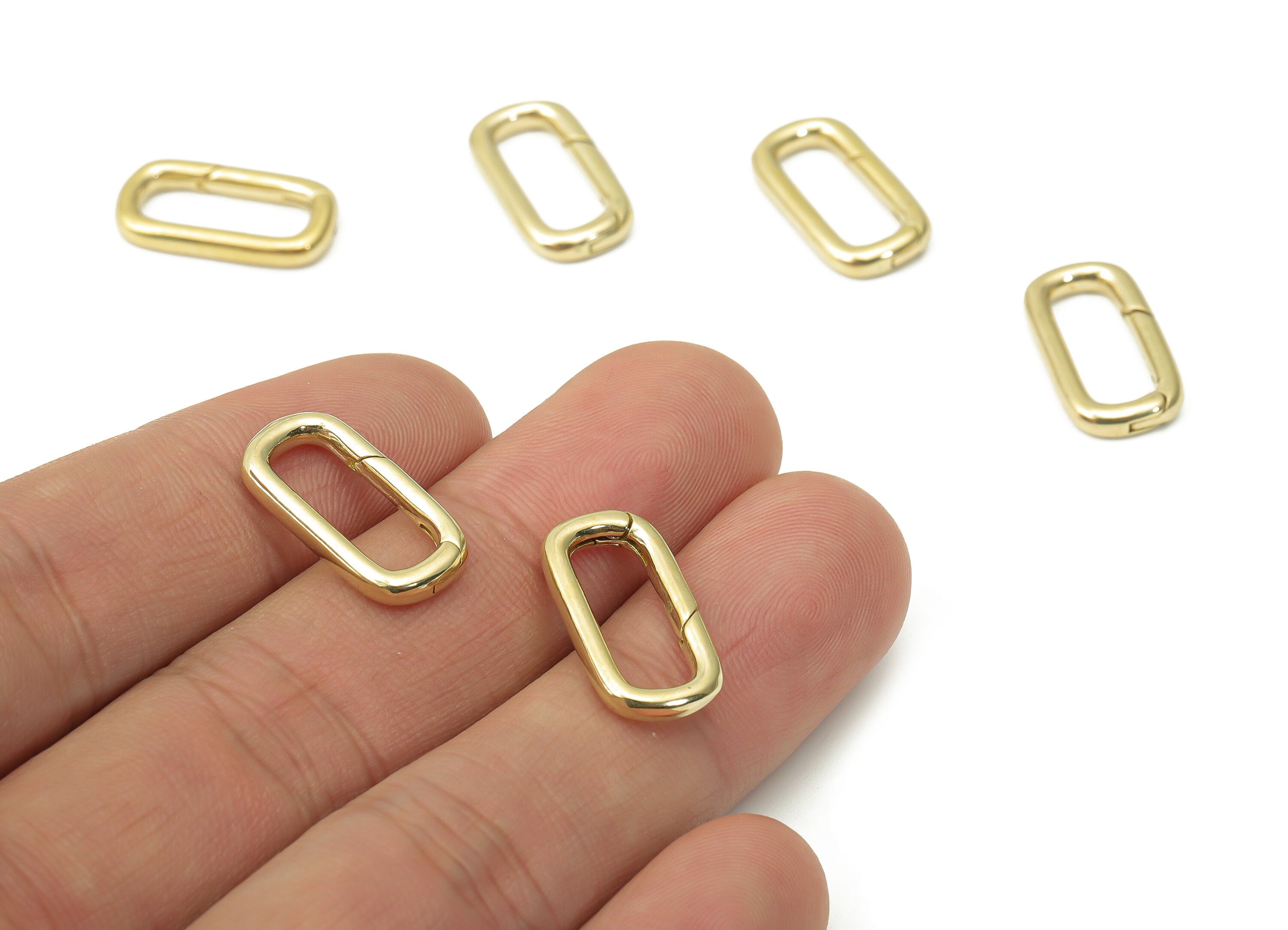 Raw Brass Long Oval Lobster Claw - Jewelry Clasp - Brass Trigger Clasps - Brass Oval Clasp – Jewelry Supplies - 18.93x9.91x2.54mm - PP5219 - DOMEDBAZAAR