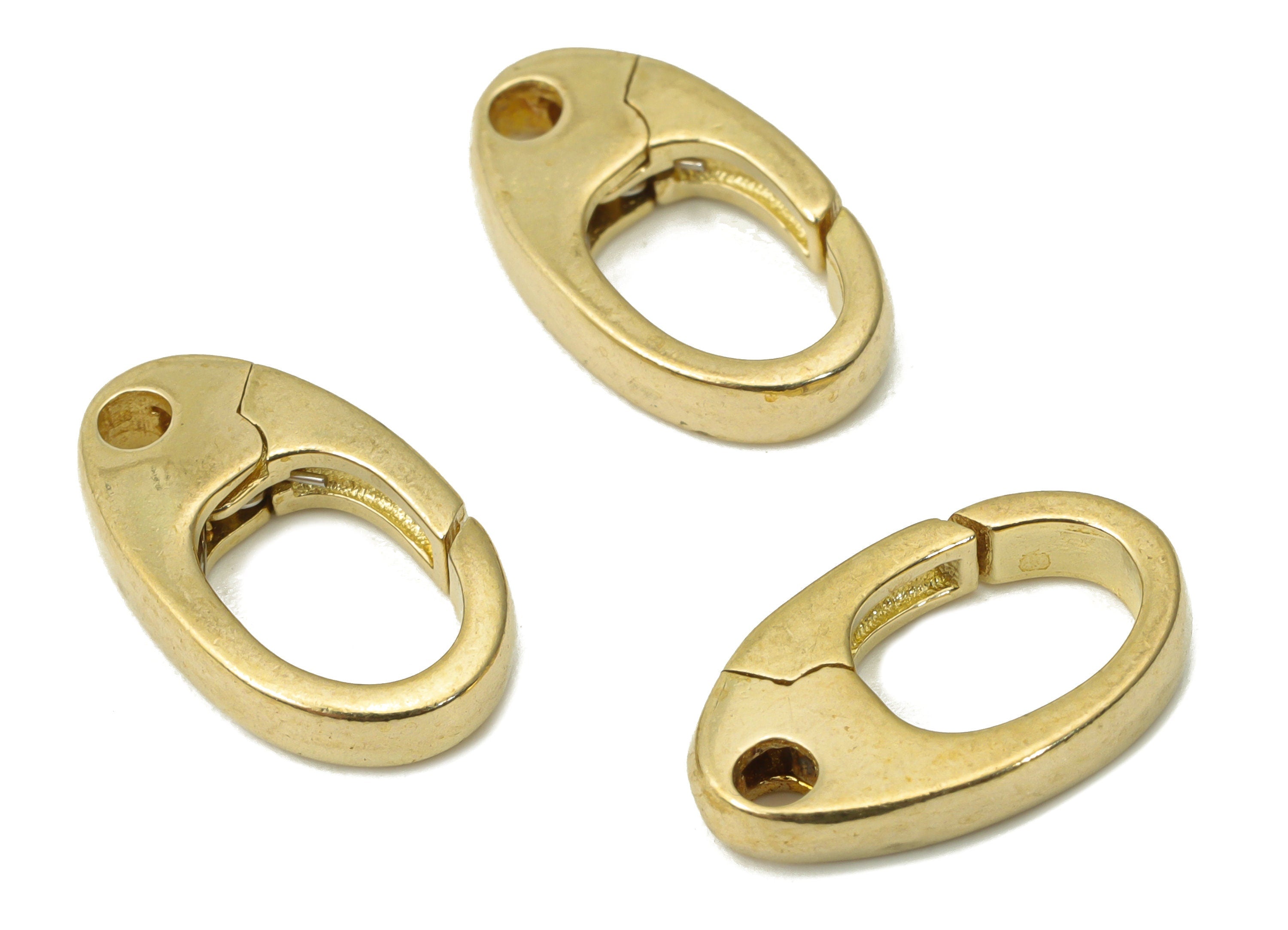 Raw Brass Oval Lobster Claw - Brass Trigger Clasps – Jewelry Clasps - Brass Parrot Clasps - Jewelry Supplies - 14.18x7.98x2.53mm - PP5226 - DOMEDBAZAAR